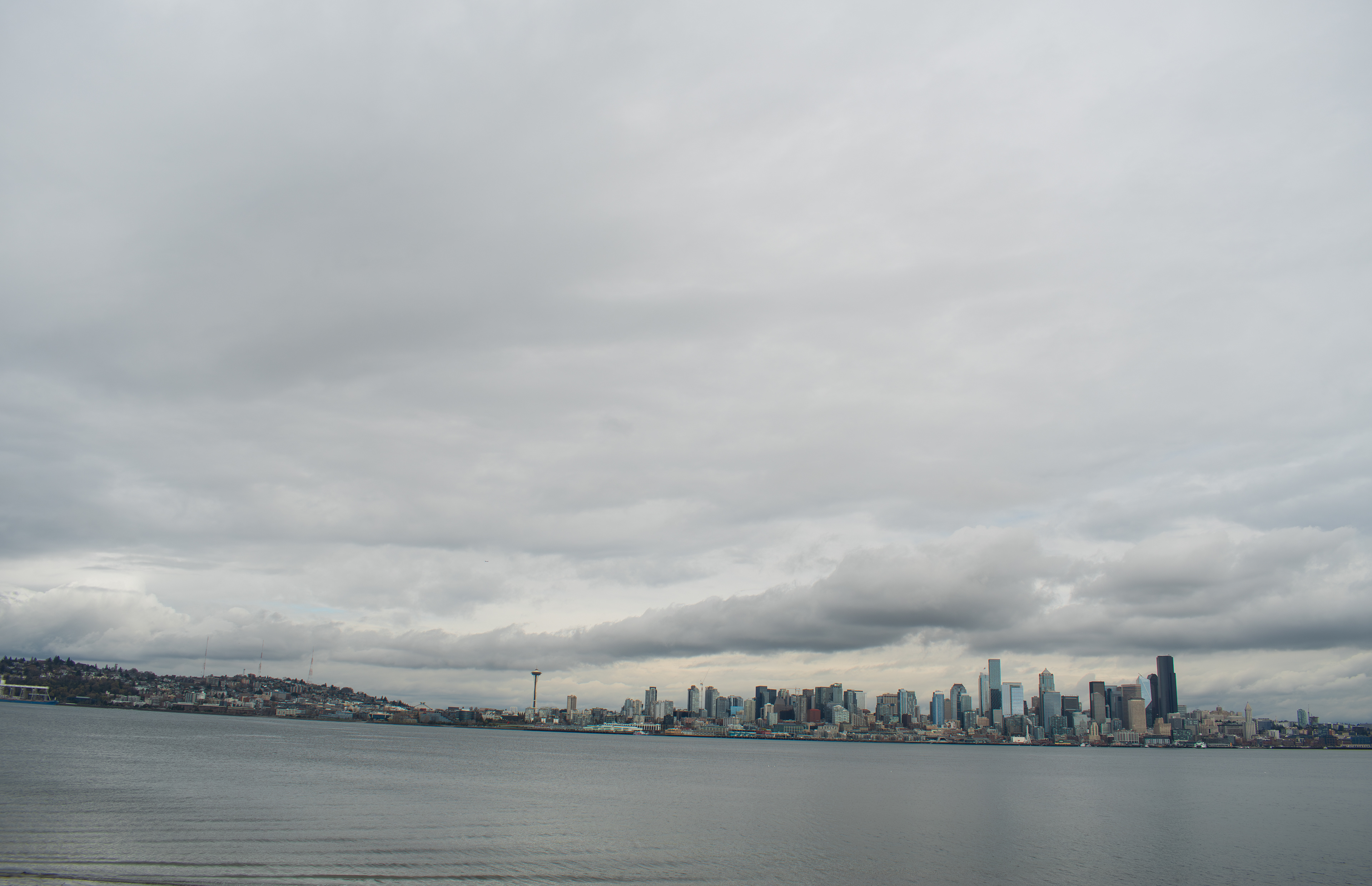 SEATTLE, WA, USA - APR 7, 2025: View of Downtown Seattle in Washington, US. Seattle is the most populous city in the U.S. state of Washington and in the Pacific Northwest region of North America.