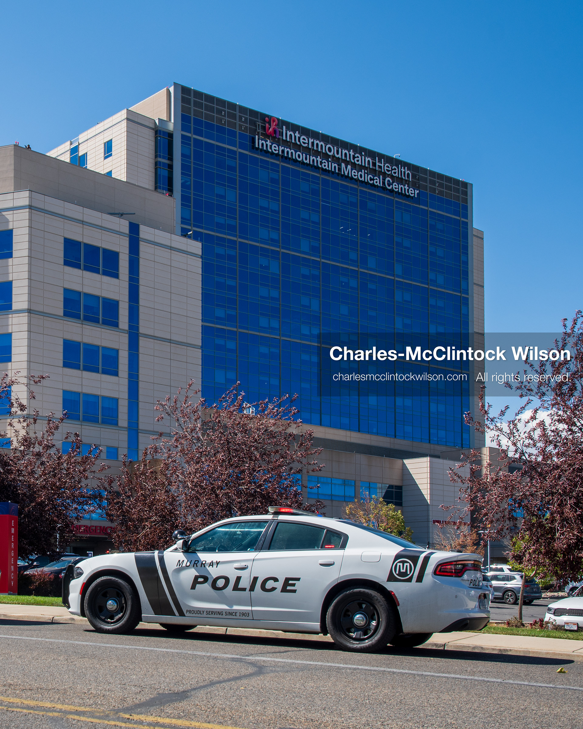 August 17, 2026, Murray, Utah, USA: Multiple law enforcement vehicles and an armored tactical vehicle stand outside the emergency department entrance at Intermountain Medical Center in Murray, Utah, on Monday. Multiple police agencies secured the hospital perimeter as a safety precaution after shooting victims were brought in from a fatal shootout outside a funeral in nearby Kearns. (Credit Image: © Charles McClintock Wilson/ZUMA Press Wire)