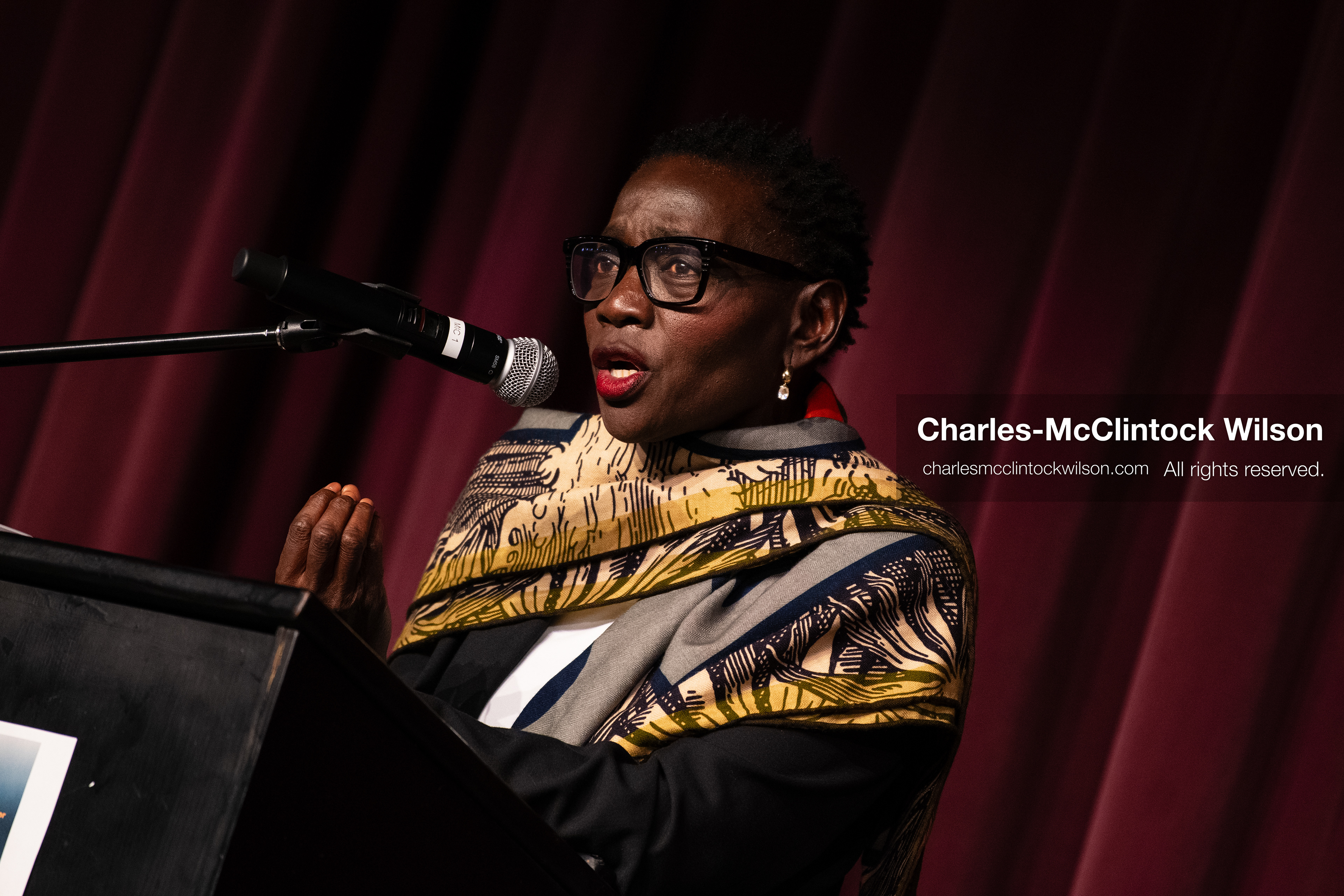 June 24, 2026, Salt Lake City, Utah, USA: Dr. AUMA OBAMA, founder of the Sauti Kuu Foundation and sister of former US president Barack Obama, speaks to attendees during the ''You(th) Matter'' community event at Glendale Middle School in Salt Lake City, Utah. (Credit Image: © Charles-McClintock Wilson/ZUMA Press Wire)