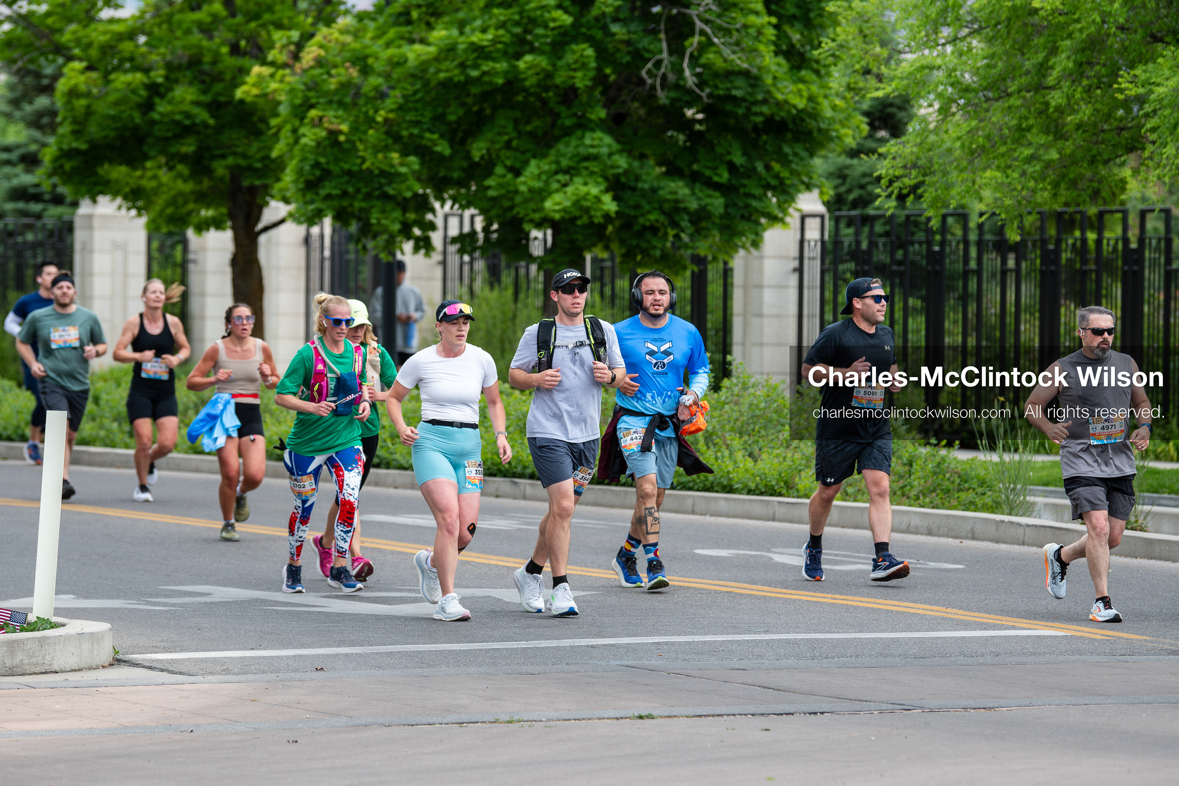 May 16, 2026, Ogden, Utah, USA: Runners make their way along the course during the 25th Annual America First Ogden Marathon in Ogden, Utah, on Saturday, May 16, 2026. The event drew thousands of participants and spectators for the milestone 25th running of the marathon. (Credit Image: © Charles-McClintock Wilson/ZUMA Press Wire)