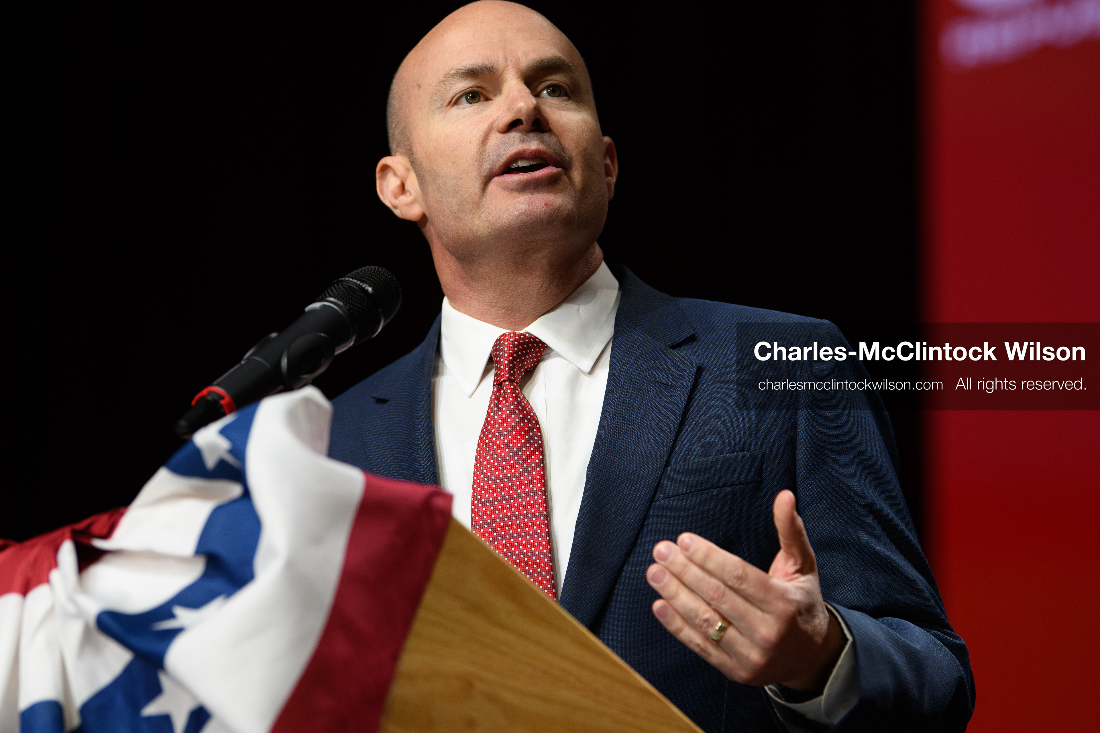 April 25, 2026, Orem, Utah, USA: U.S. Sen. MIKE LEE (R‑UT) speaks during the 2026 Utah Republican State Nominating Convention at the UCCU Center on the campus of Utah Valley University in Orem. (Credit Image: © Charles-McClintock Wilson/ZUMA Press Wire)