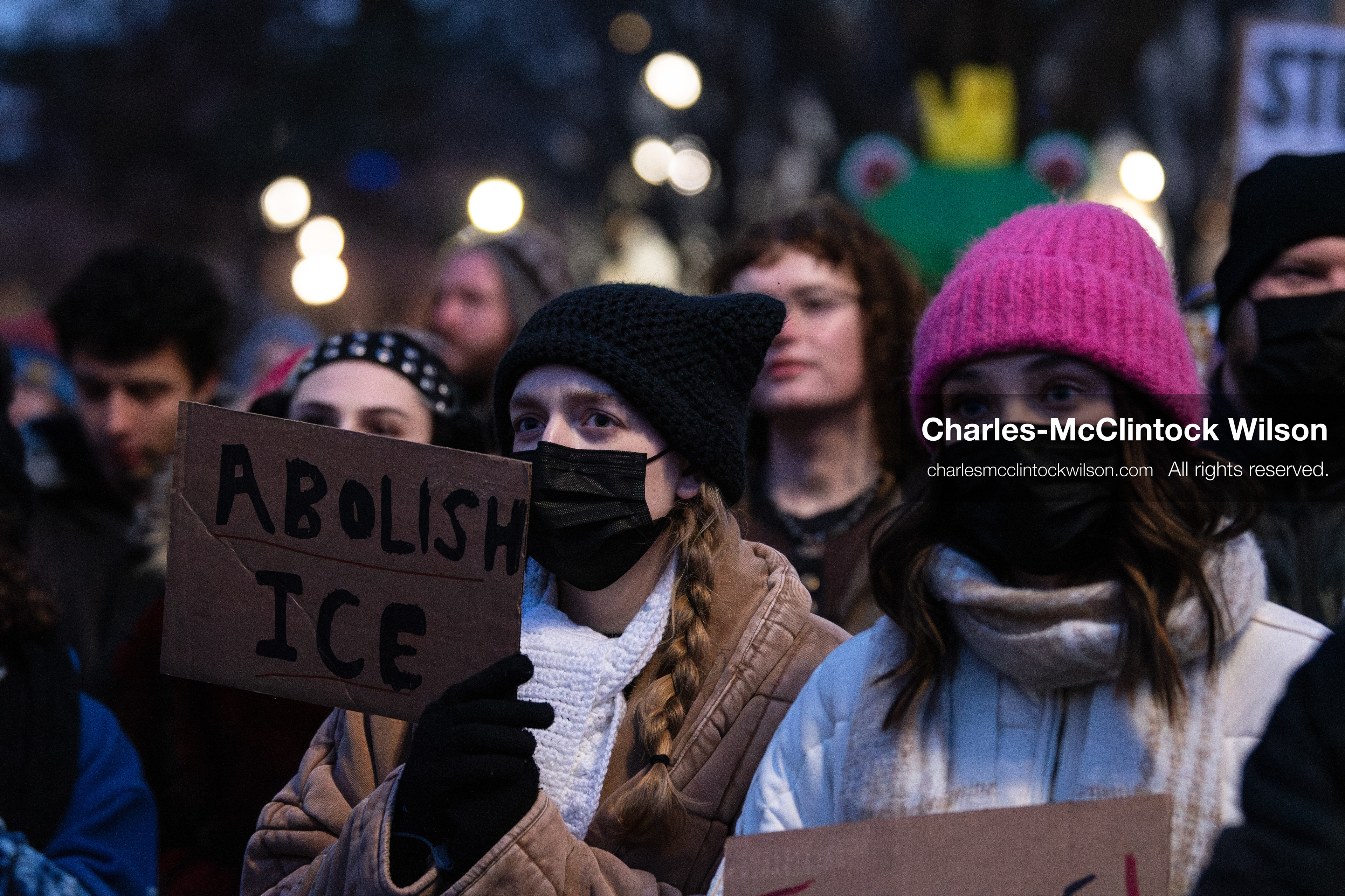 January 8 2026 Salt Lake City Utah USA: Demonstrators gather at Pioneer Park in Salt Lake City Utah during an anti ICE protest on Jan 8 2026. The rally followed the death of Renee Nicole Good a Minneapolis woman who was fatally shot during an encounter with immigration authorities and drew hundreds calling for accountability and changes to enforcement practices. (Credit Image: © Charles-McClintock Wilson/ZUMA Press Wire)