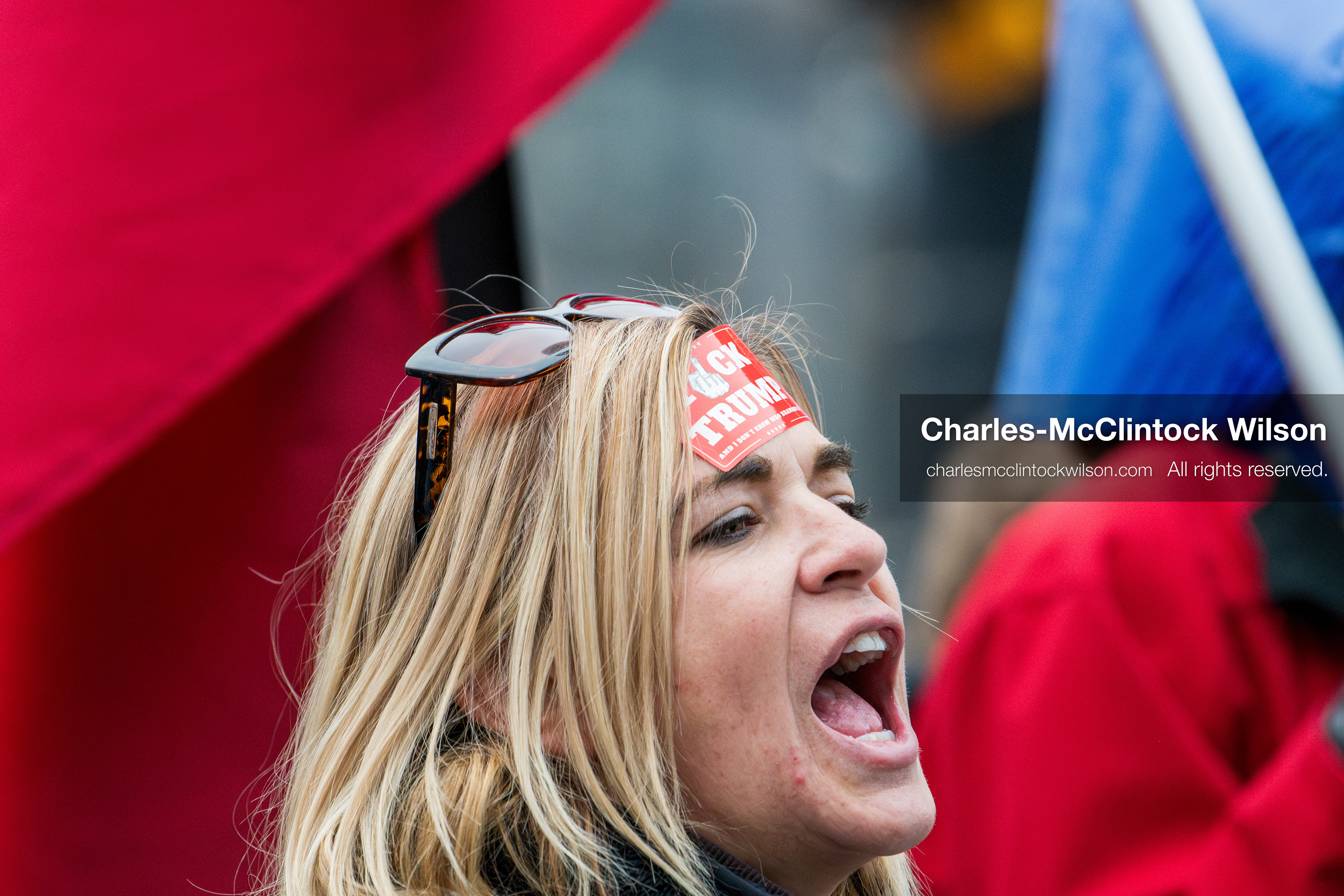 January 3, 2026, Salt Lake City, Utah, USA: A demonstrator participates in a protest against US action in Venezuela outside the Wallace Federal Building in Salt Lake City, Utah. Protesters held signs and flags as part of a nationwide mobilization responding to recent military developments. (Credit Image: (c) Charles‑McClintock Wilson/ZUMA Press Wire)