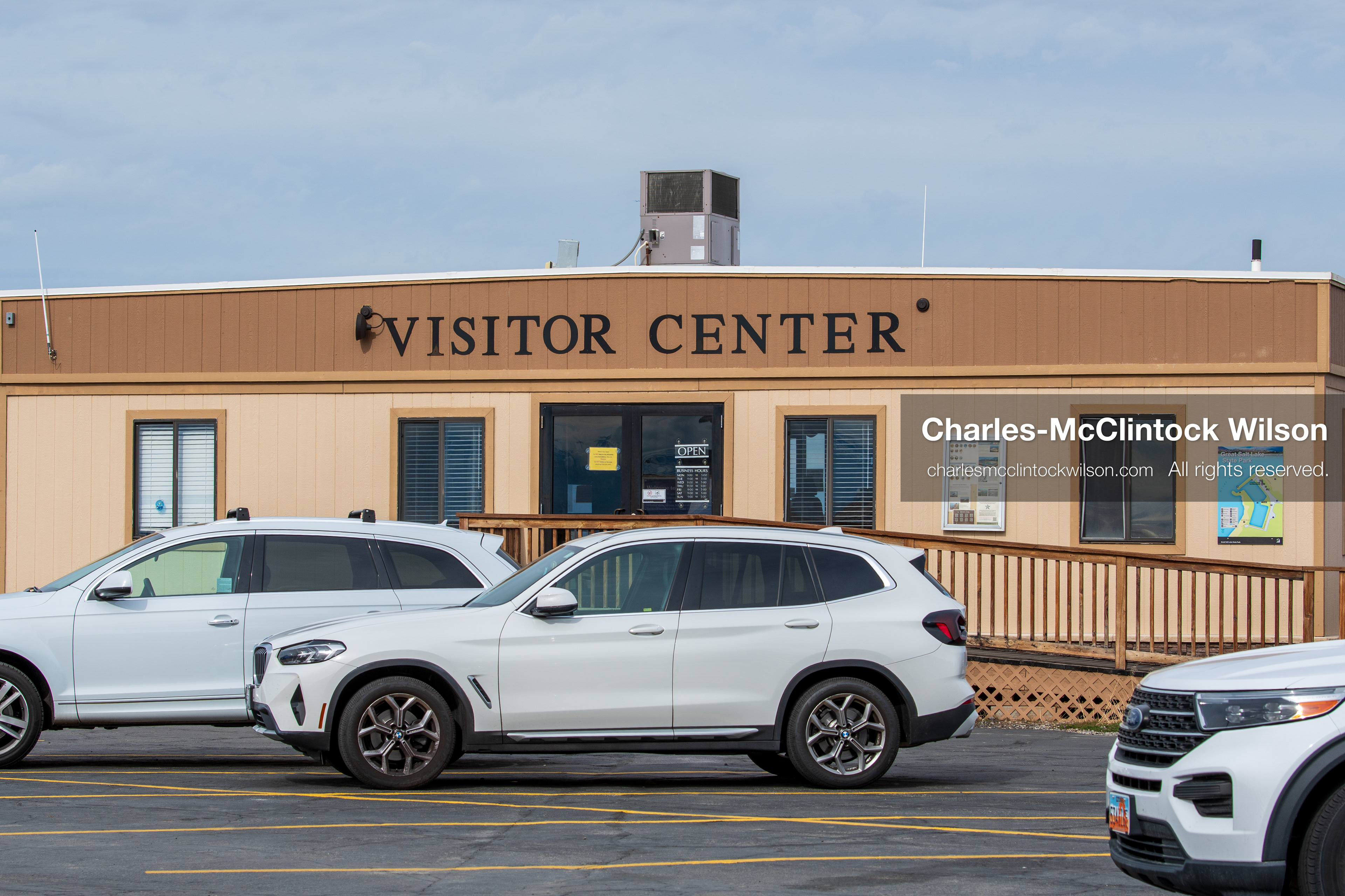March 1, 2026, Great Salt Lake, Utah, USA: A visitor center is seen at the Great Salt Lake as the region continues to experience historically low water levels. Reports from state officials and the Great Salt Lake Strike Team state that the lake remains in a serious adverse‑effects range, with elevations among the lowest recorded in more than one hundred years. The lake has drawn increased public attention as lawmakers consider large‑scale water projects and long‑term plans to address declining conditions. (Credit Image: © Charles‑McClintock Wilson/ZUMA Press Wire)
