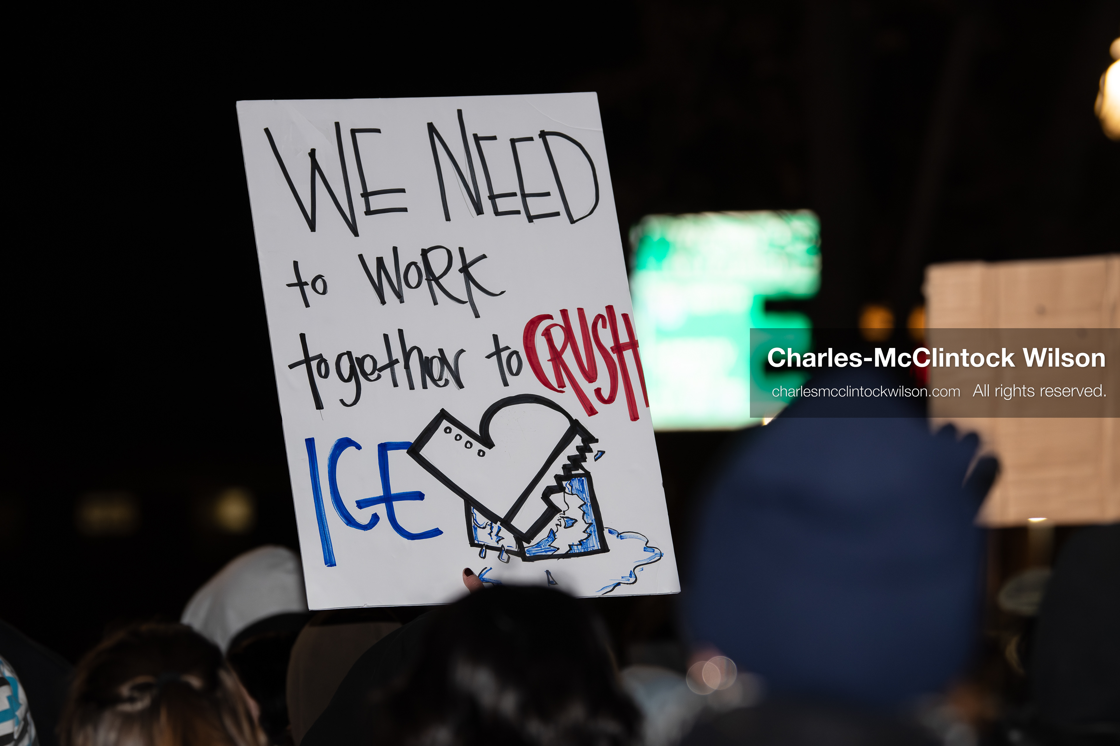 January 8, 2026, Salt Lake City, Utah, USA: A demonstrator holds a sign during an anti ICE protest at Pioneer Park in Salt Lake City Utah on Jan 8 2026. The rally followed the death of Renee Nicole Good a Minneapolis woman who was fatally shot during an encounter with immigration authorities and drew hundreds calling for accountability and changes to enforcement practices. (Credit Image: © Charles-McClintock Wilson/ZUMA Press Wire)