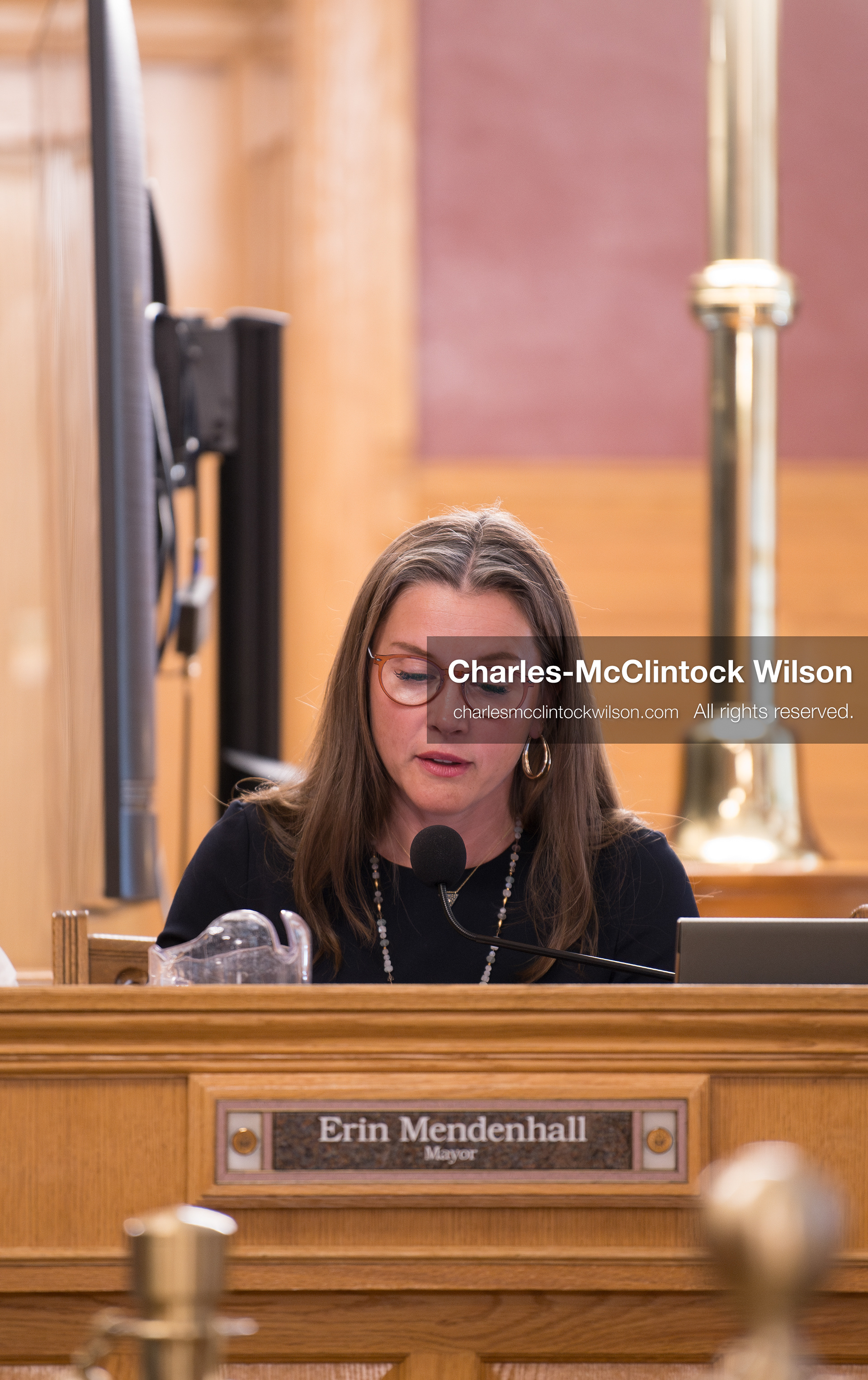 May 5, 2026, Salt Lake City, Utah, USA: Salt Lake City Mayor ERIN MENDENHALL speaks during the Salt Lake City Council's formal meeting in Salt Lake City on Tuesday, May 5, 2026. The meeting included public hearings on a proposed camping and public property ordinance. (Credit Image: © Charles-McClintock Wilson/ZUMA Press Wire)