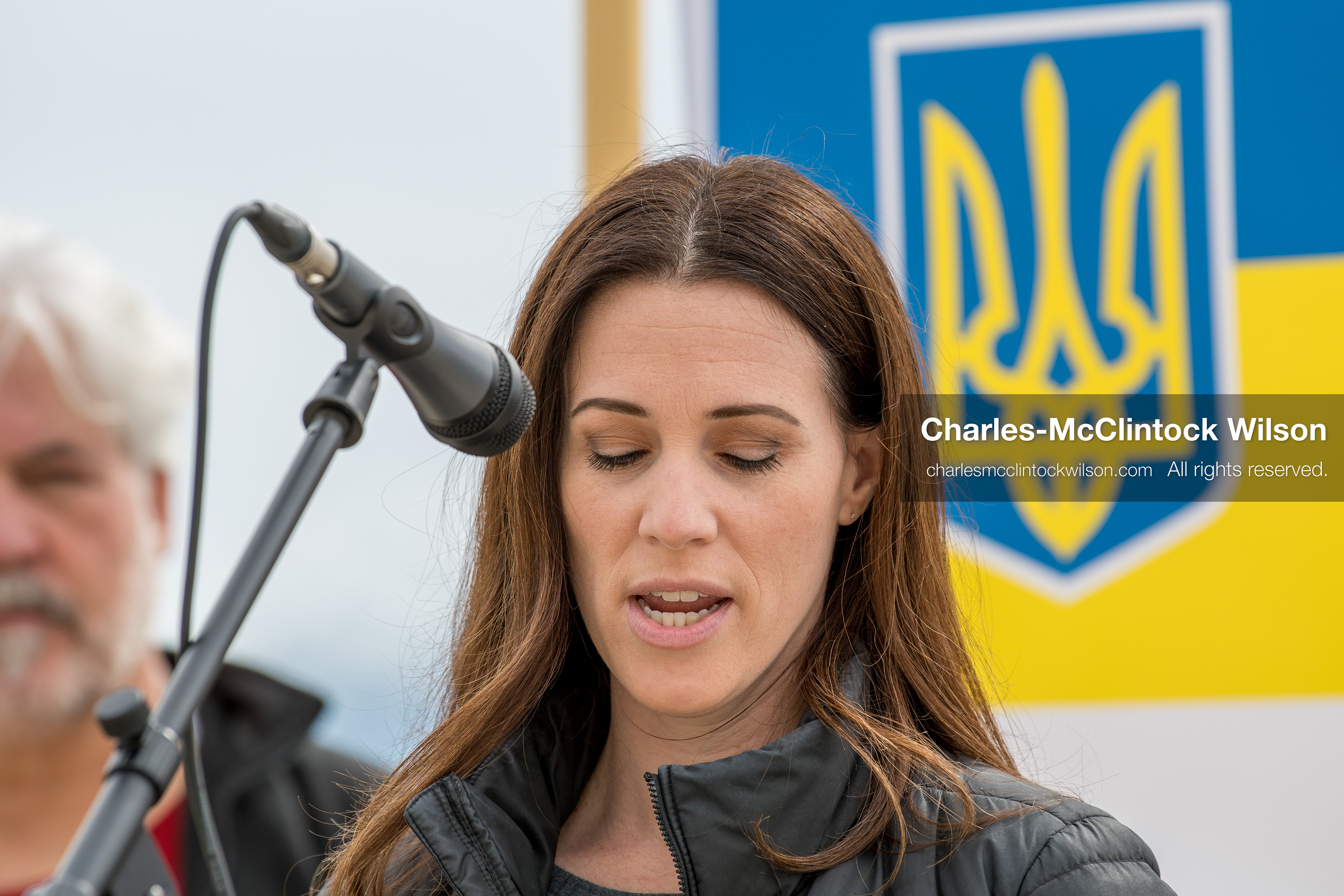 February 28, 2026, Salt Lake City, Utah, USA: STEPHANIE PITCHER, Utah state senator and a Democrat from Utah, speaks during the Stand With Ukraine rally at the Utah State Capitol. The event marked the four year anniversary of the full scale Russian invasion of Ukraine and brought community members together in support of Ukrainians and local humanitarian efforts. (Credit Image: © Charles McClintock Wilson/ZUMA Press Wire)