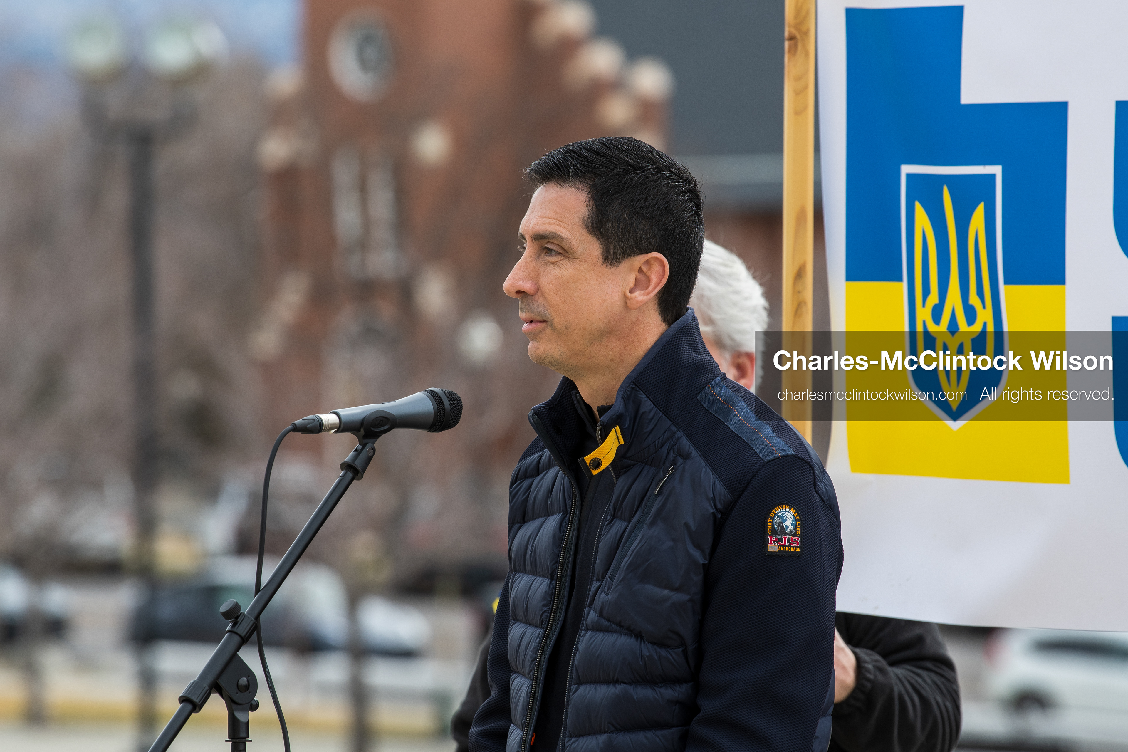 February 28, 2026, Salt Lake City, Utah, USA: JONATHAN FREEDMAN, Honorary Consul of Ukraine in Utah, speaks during the Stand With Ukraine rally near the Utah State Capitol. The gathering marked the four year anniversary of the full scale Russian invasion of Ukraine and brought community members together in support of Ukrainians and local humanitarian efforts. (Credit Image: © Charles McClintock Wilson/ZUMA Press Wire)