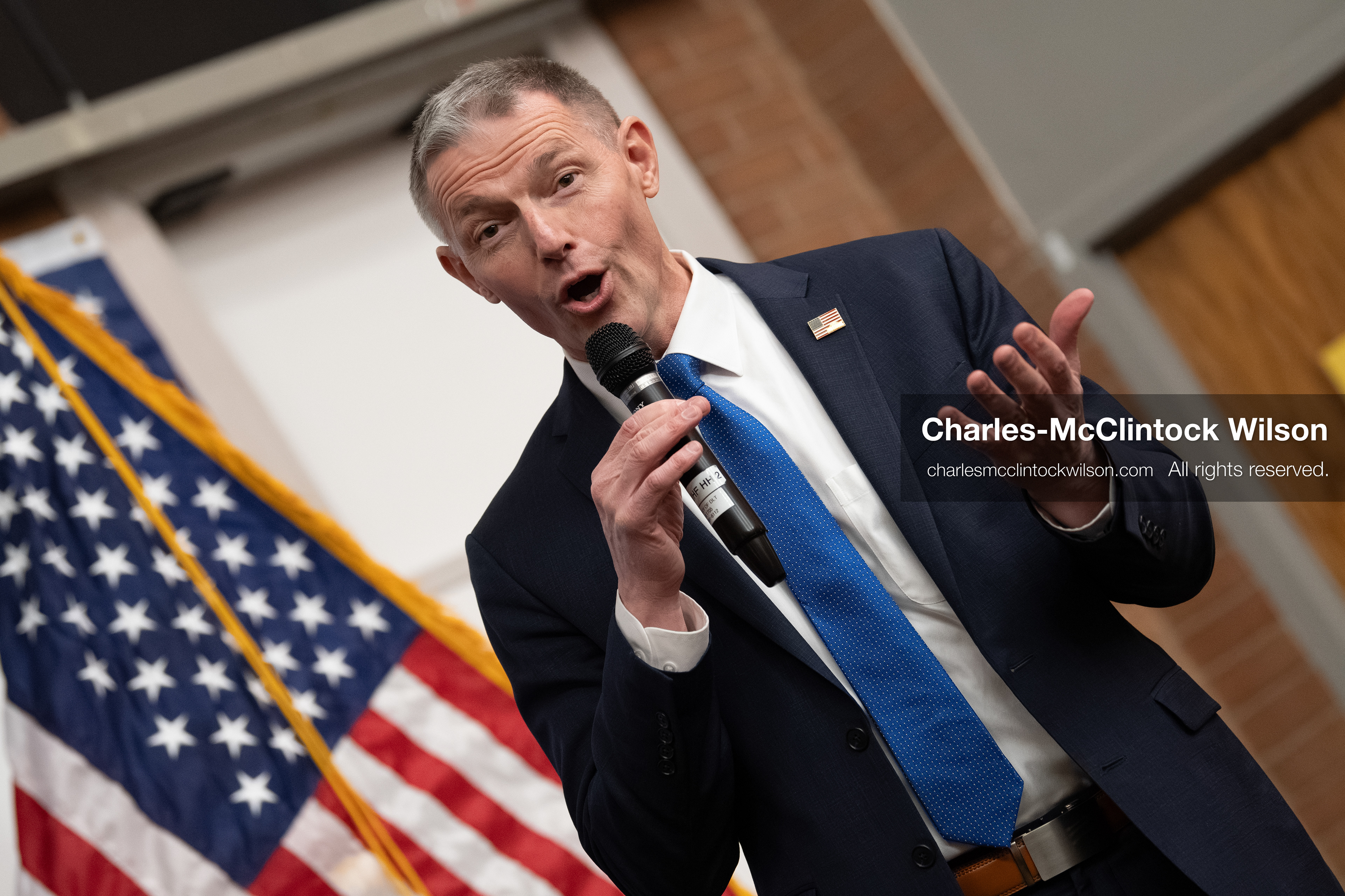 April 10, 2026, Salt Lake City, Utah, USA: U.S. Representative Mike Kennedy, a Republican who represents Utah’s 3rd Congressional District, speaks during a “Learing Tour” event headlined by YouTuber Nick Shirley and organized by the Utah Federation of College Republicans at the University of Utah. (Credit Image: © Charles-McClintock Wilson/ZUMA Press Wire)