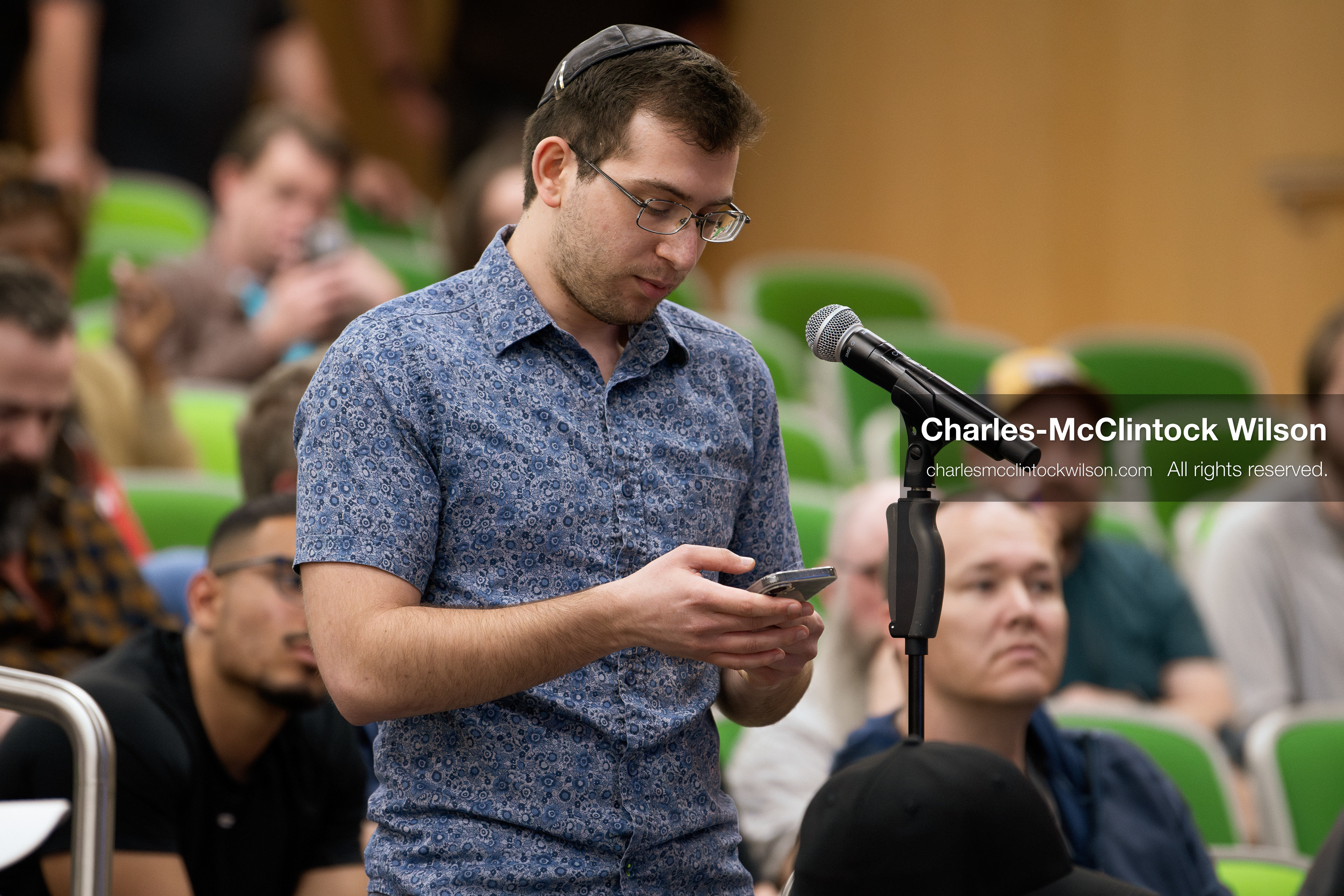 March 26, 2026, Orem, Utah, USA: A student speaks during a Q&A session at Frank Turek’s “Change My Mind” College Tour event at Utah Valley University in Orem, Utah. (Credit Image: © Charles-McClintock Wilson/ZUMA Press Wire)