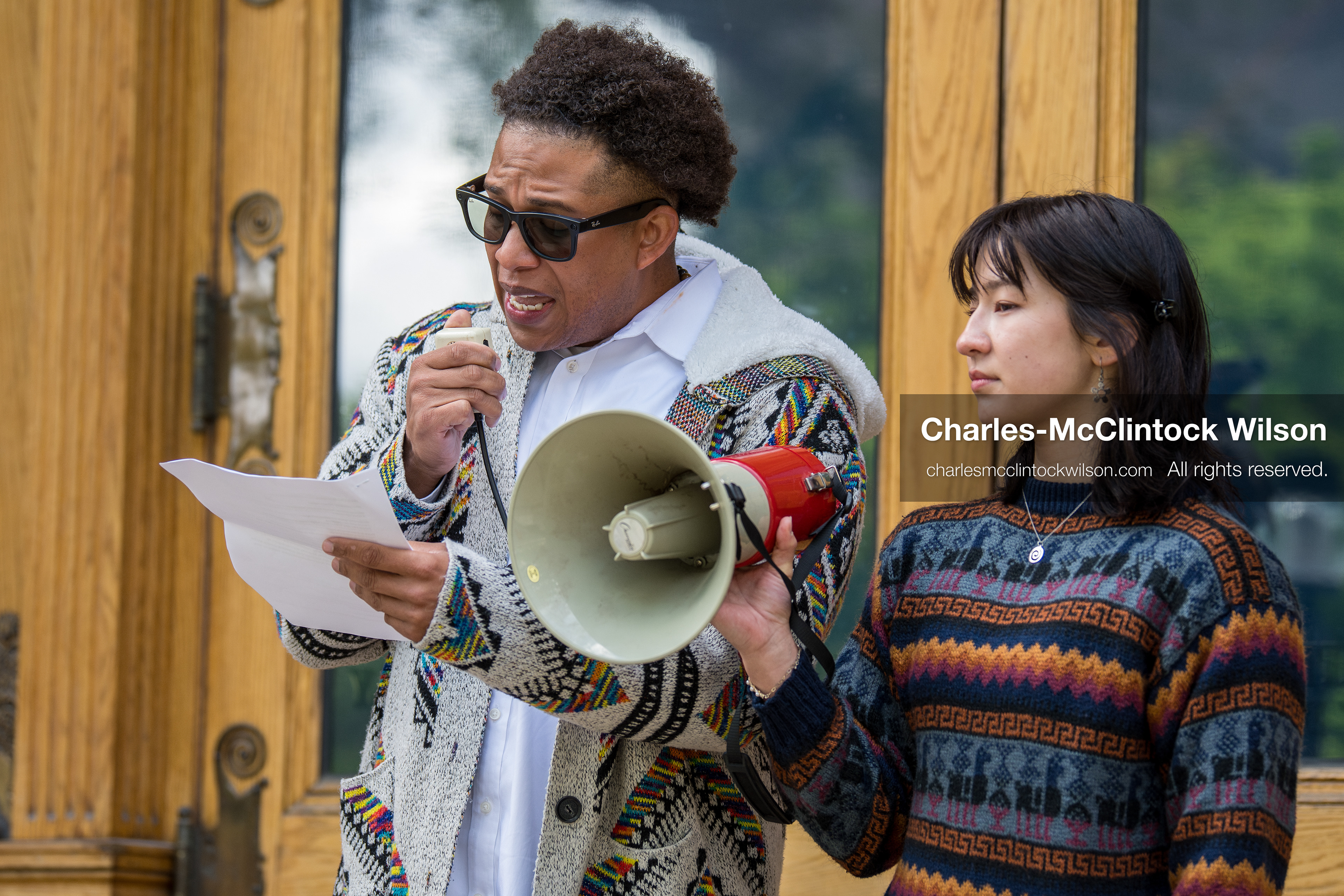 April 22, 2026, Salt Lake City, Utah, USA: Participants speak during an Earth Day event hosted by Sunrise University of Utah at the Salt Lake City and County Building. The gathering brought together students, community members, and speakers to highlight sustainability issues affecting Utah. (Credit Image: © Charles-McClintock Wilson/ZUMA Press Wire)
