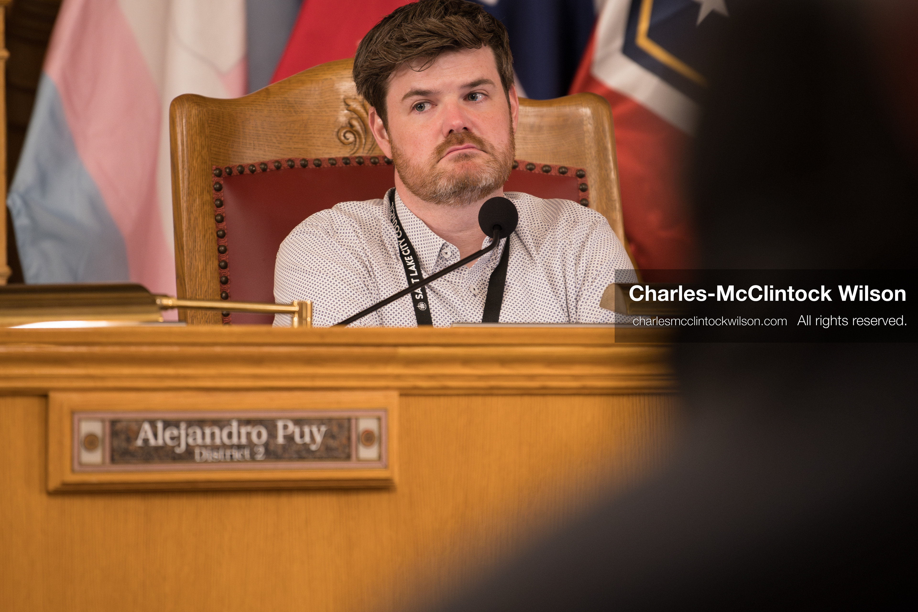 May 5, 2026, Salt Lake City, Utah, USA: Salt Lake City Council Member CHRIS WHARTON, who represents District 3, listens during the Salt Lake City Council's formal meeting in Salt Lake City on Tuesday, May 5, 2026. (Credit Image: © Charles-McClintock Wilson/ZUMA Press Wire)