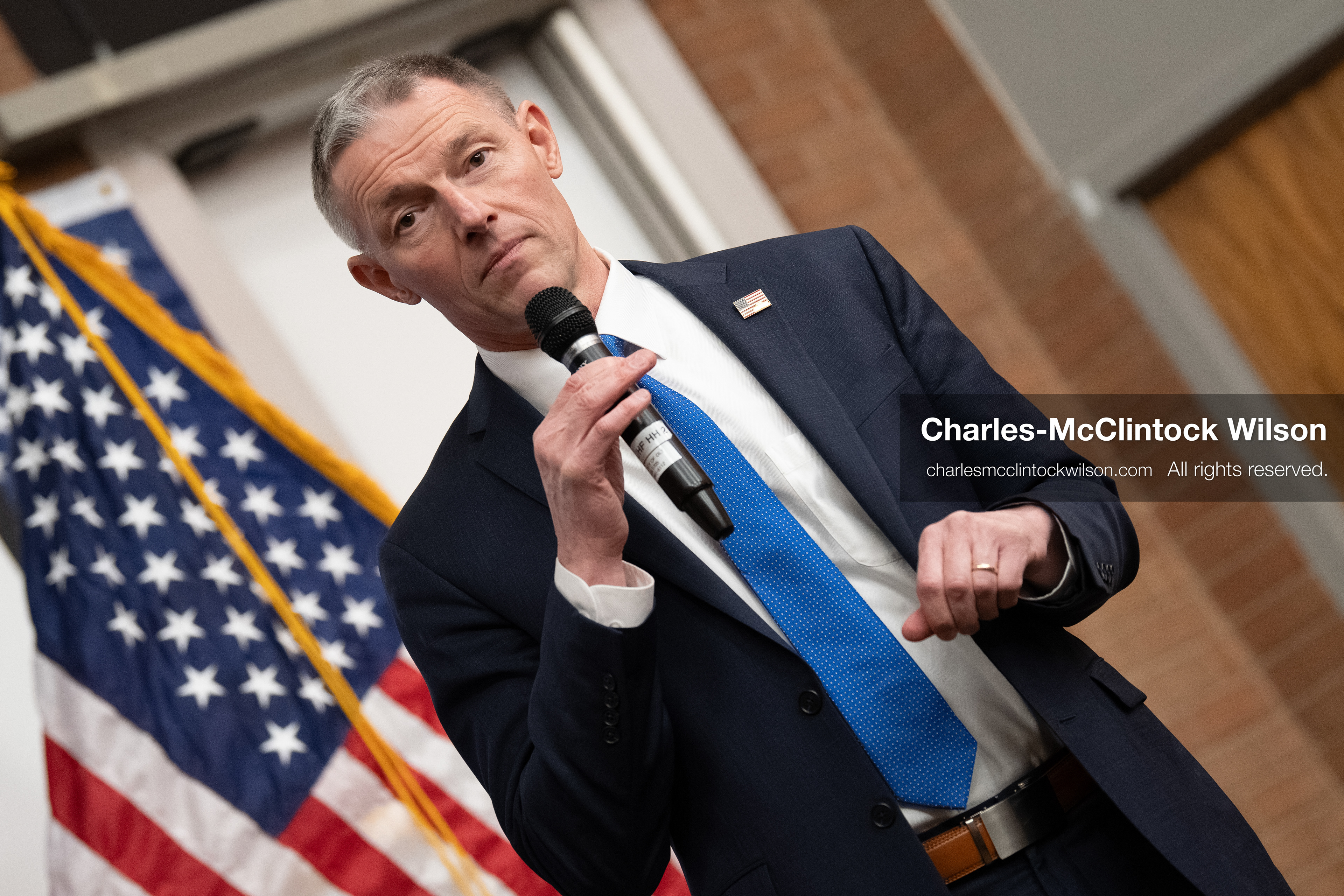 April 10, 2026, Salt Lake City, Utah, USA: U.S. Representative Mike Kennedy, a Republican who represents Utah’s 3rd Congressional District, speaks during a “Learing Tour” event headlined by YouTuber Nick Shirley and organized by the Utah Federation of College Republicans at the University of Utah. (Credit Image: © Charles-McClintock Wilson/ZUMA Press Wire)