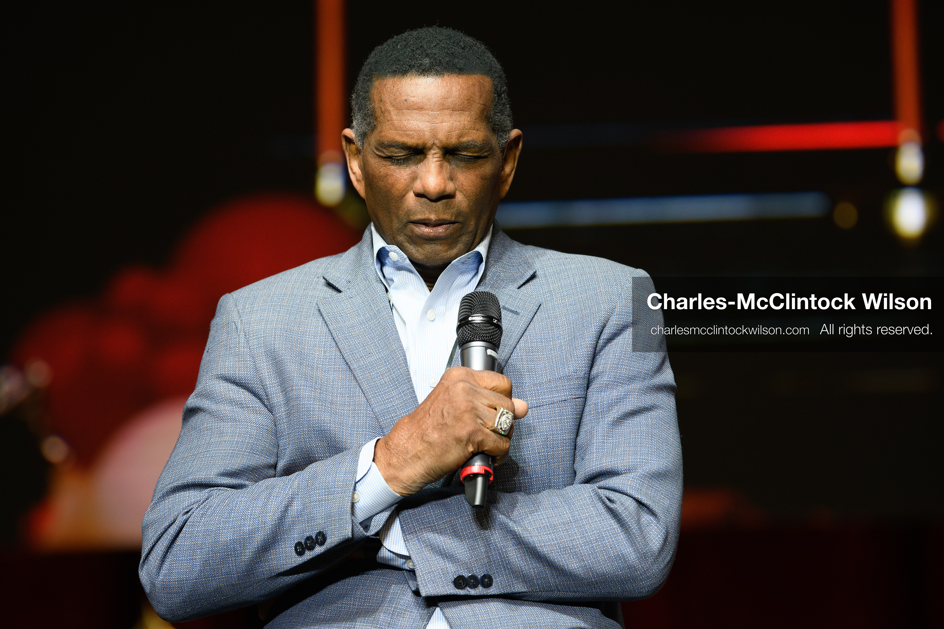 April 25, 2026, Orem, Utah, USA: U.S. Rep. BURGESS OWENS (R‑UT) prays during the 2026 Utah Republican State Nominating Convention at the UCCU Center on the campus of Utah Valley University in Orem. (Credit Image: © Charles-McClintock Wilson/ZUMA Press Wire)