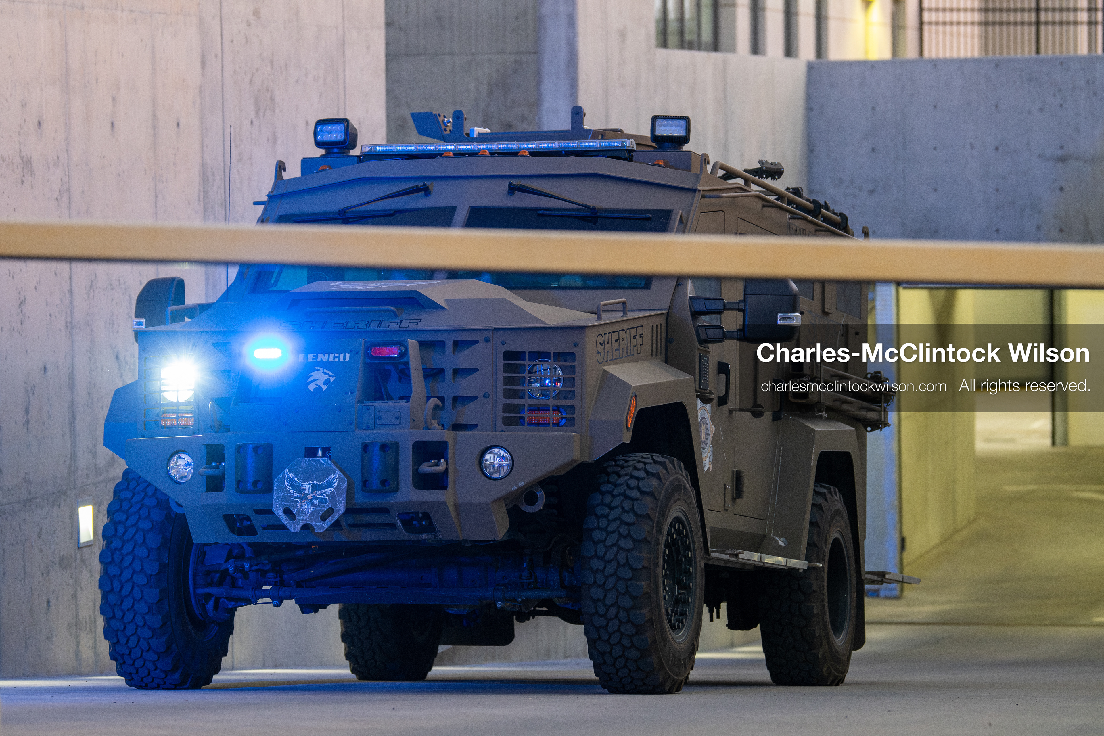 January 16, 2026, Provo, Utah, USA: A law enforcement armored vehicle leaves the Fourth Judicial District Courthouse in Provo, Utah, carrying Tyler Robinson after his court appearance on January 16, 2026. Robinson is the alleged killer of US conservative figure Charlie Kirk, who was fatally shot during an event at Utah Valley University. (Credit Image: © Charles-McClintock Wilson/ZUMA Press Wire)
