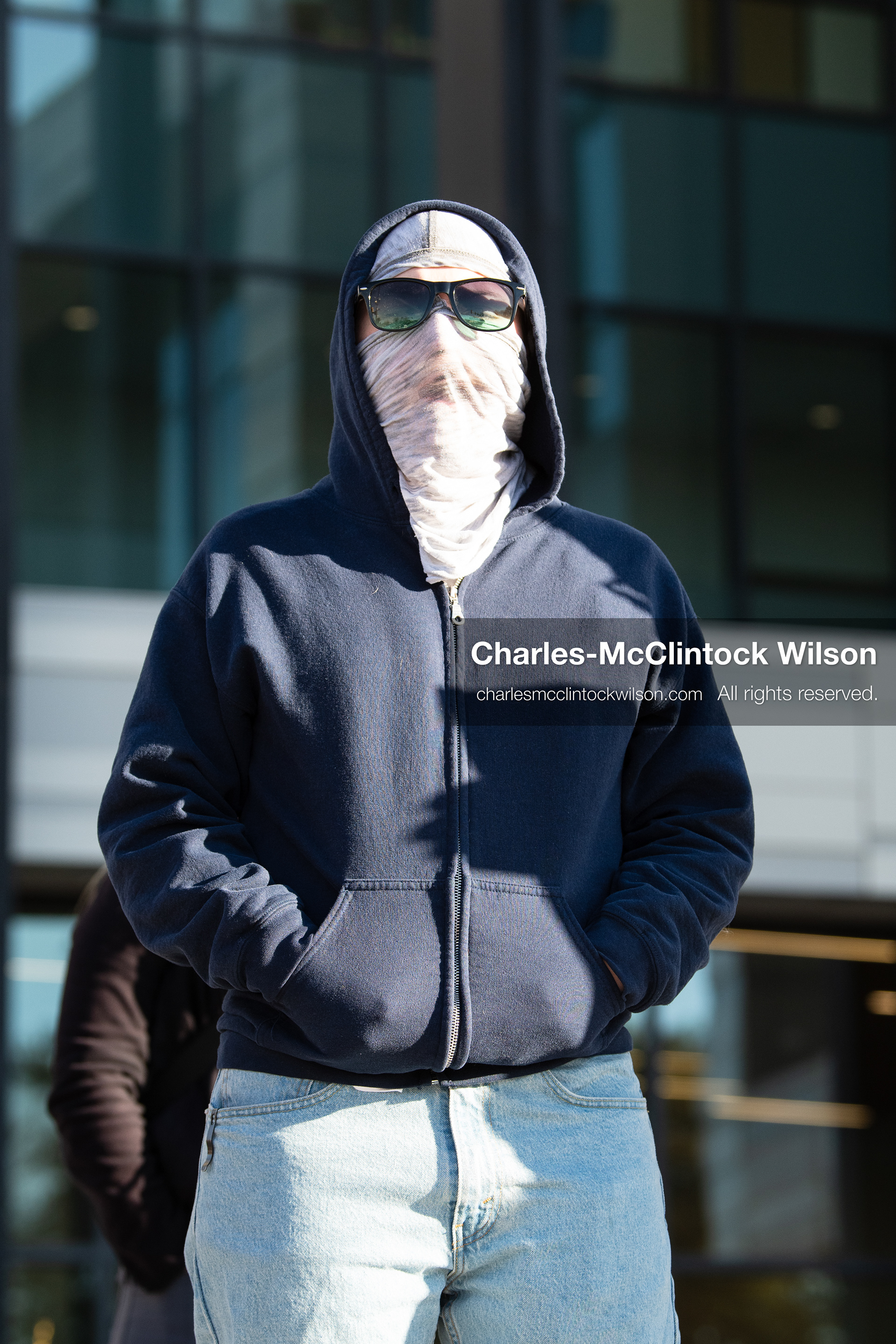 January 20, 2026, Provo, Utah, USA: A demonstrator stands outside Provo City Hall during the Free America Walkout in Provo Utah on January 20 2026. The nationwide protest called for justice immigration reform and an end to detention practices. (Credit Image: © Charles-McClintock Wilson/ZUMA Press Wire)