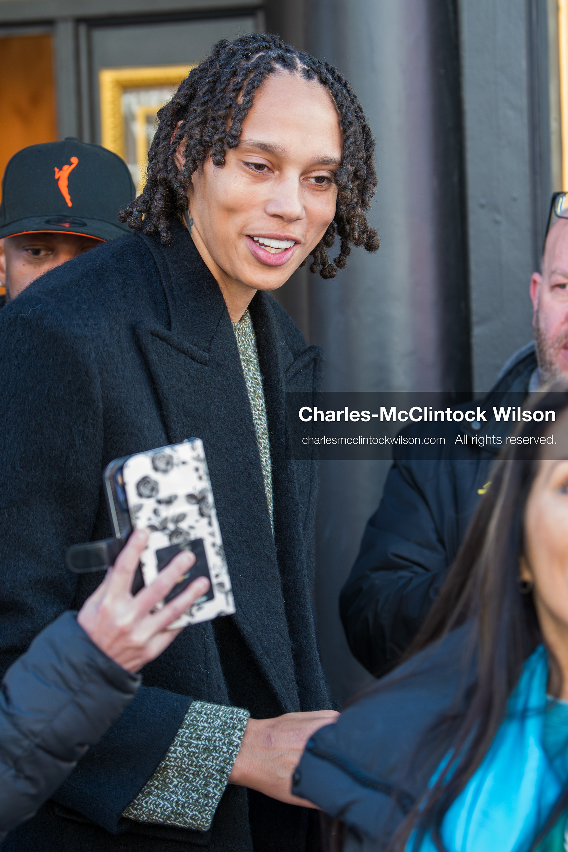 January 26, 2026, Park City, Utah, USA: US basketball player BRITTNEY GRINER interacts with fans while leaving The Vulture Spot during the 2026 Sundance Film Festival in Park City, Utah. (Credit Image: © Charles McClintock Wilson/ZUMA Press Wire)