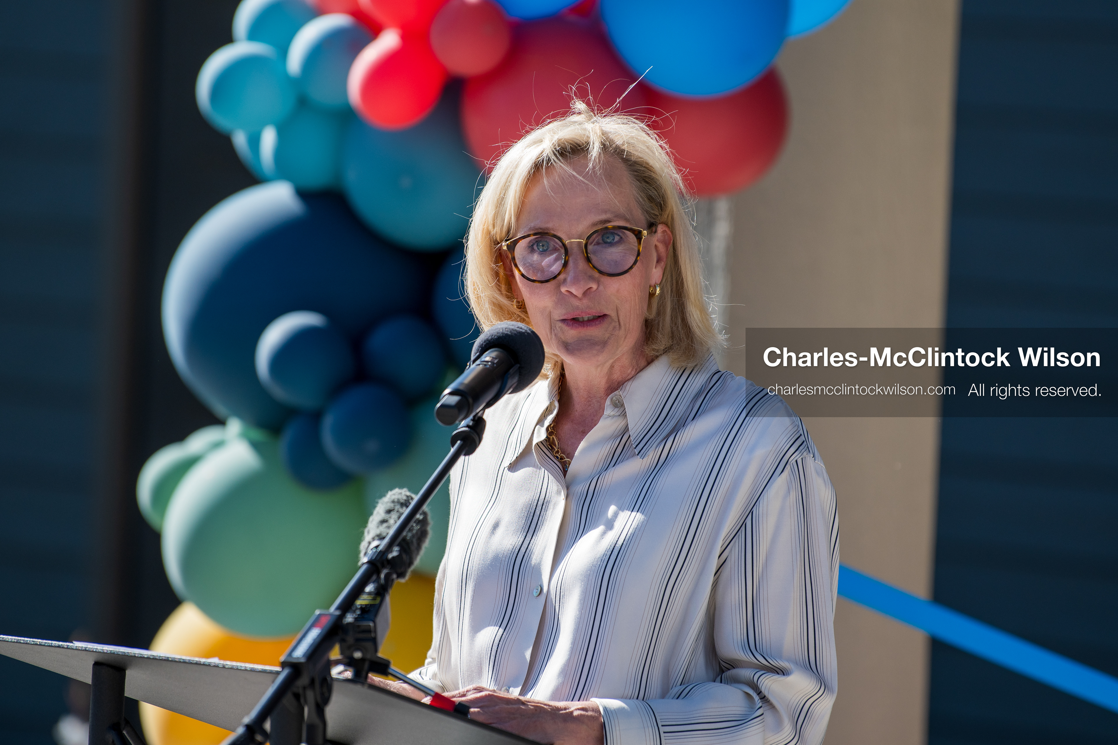 May 28, 2026, Lehi, Utah, USA: CHRISTINE IVORY, cofounder of Ivory Innovations, speaks during the opening of Innovation Park at Holbrook Farms and the Lehi Rippy Literacy Center on May 28 2026 in Lehi Utah. (Credit Image: © Charles-McClintock Wilson/ZUMA Press Wire)
