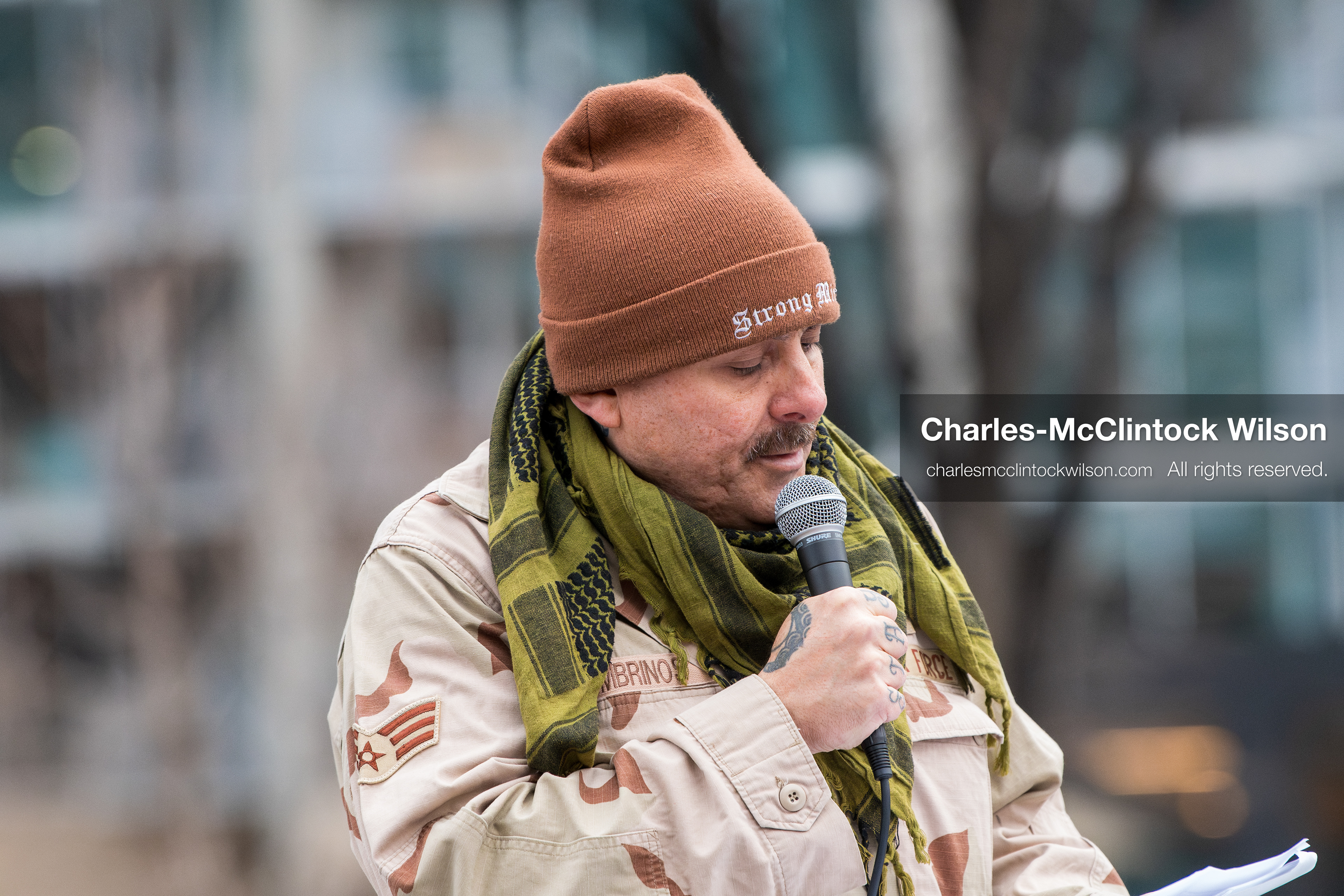 January 3, 2026, Salt Lake City, Utah, USA: A speaker addresses demonstrators during a protest against US military action in Venezuela outside the Wallace Federal Building in Salt Lake City, Utah. The protest was part of a nationwide mobilization opposing airstrikes and foreign intervention. (Credit Image: (c) Charles‑McClintock Wilson/ZUMA Press Wire)