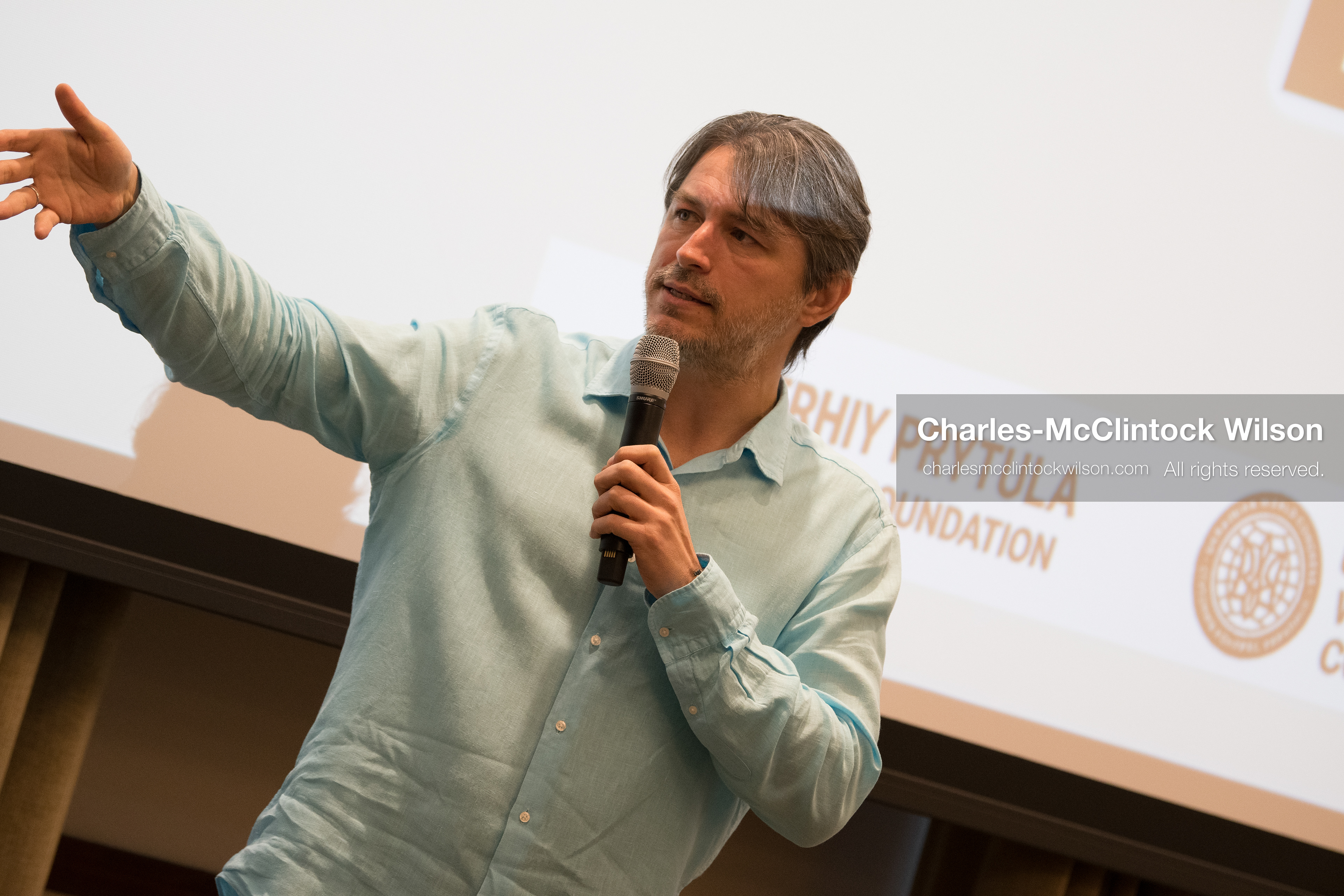  July 23, 2026, Salt Lake City, Utah, USA: Ukrainian activist SERHIY PRYTULA speaks during a community meeting at the Utah State Capitol building in Salt Lake City, Utah, on Thursday, July 23, 2026. The event, titled ''Ukraine in the Fifth Year of the Full-Scale War: An Honest Conversation,'' was hosted by the Prytula Foundation USA to discuss civil defense and ongoing humanitarian aid initiatives. (Credit Image: © Charles-McClintock Wilson/ZUMA Press Wire)