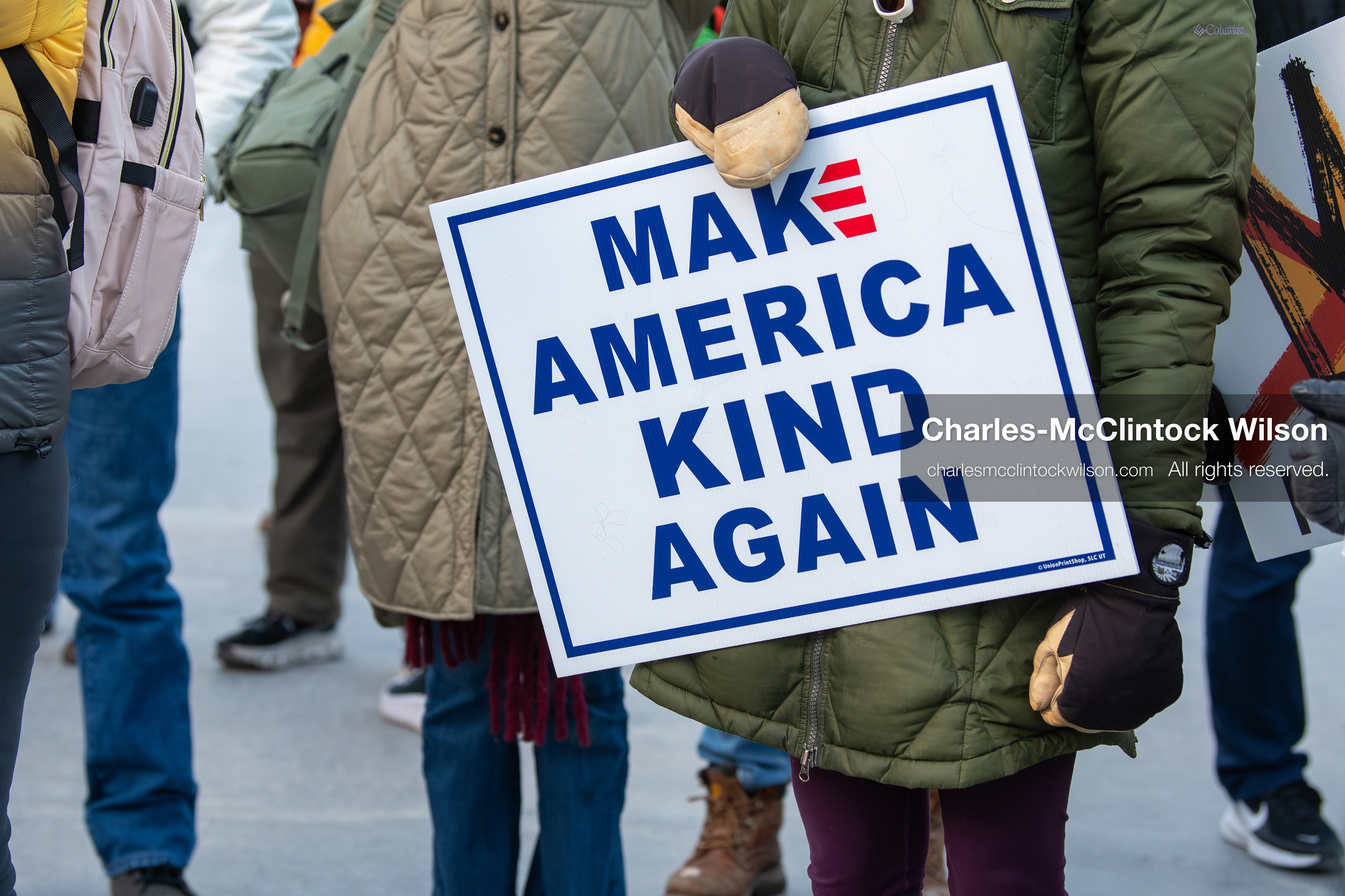January 26, 2026, Park City, Utah, USA: Demonstrators gather on Main Street holding signs and American flags during a protest opposing U.S. Immigration and Customs Enforcement (I.C.E.) ICE agents at the Sundance Film Festival in Park City, Utah, on Monday, Jan. 26, 2026. The event was held in response to the fatal shooting of Alex Pretti by a U.S. Border Patrol officer in Minneapolis. (Credit Image: © Charles McClintock Wilson/ZUMA Press Wire) 