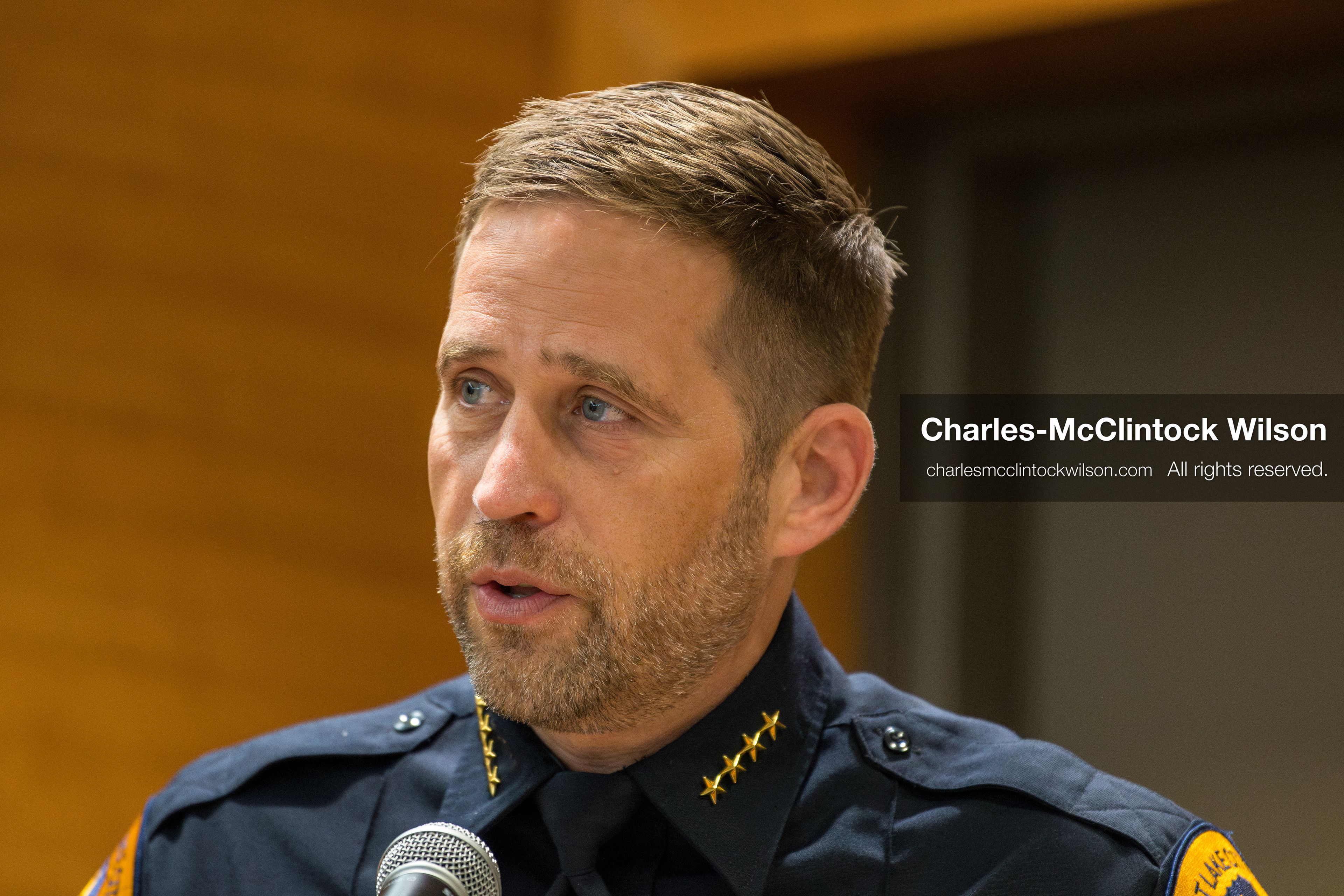 January 8, 2026, Salt Lake City, Utah, USA: Salt Lake City Police Chief BRIAN REDD speaks during a press conference at the Salt Lake City Public Safety Building in Salt Lake City, Utah, on Jan. 8, 2026. Officials provided updates on the investigation into the shooting outside an LDS meetinghouse on Redwood Road the previous night, where 38 year old Sione Vatuvei and 46 year old Vaea Tulikihihifo were killed and six others were wounded during a memorial service. Police said they have solid leads and are reviewing surveillance video and license plate reader data. (Credit Image: © Charles-McClintock Wilson/ZUMA Press Wire)