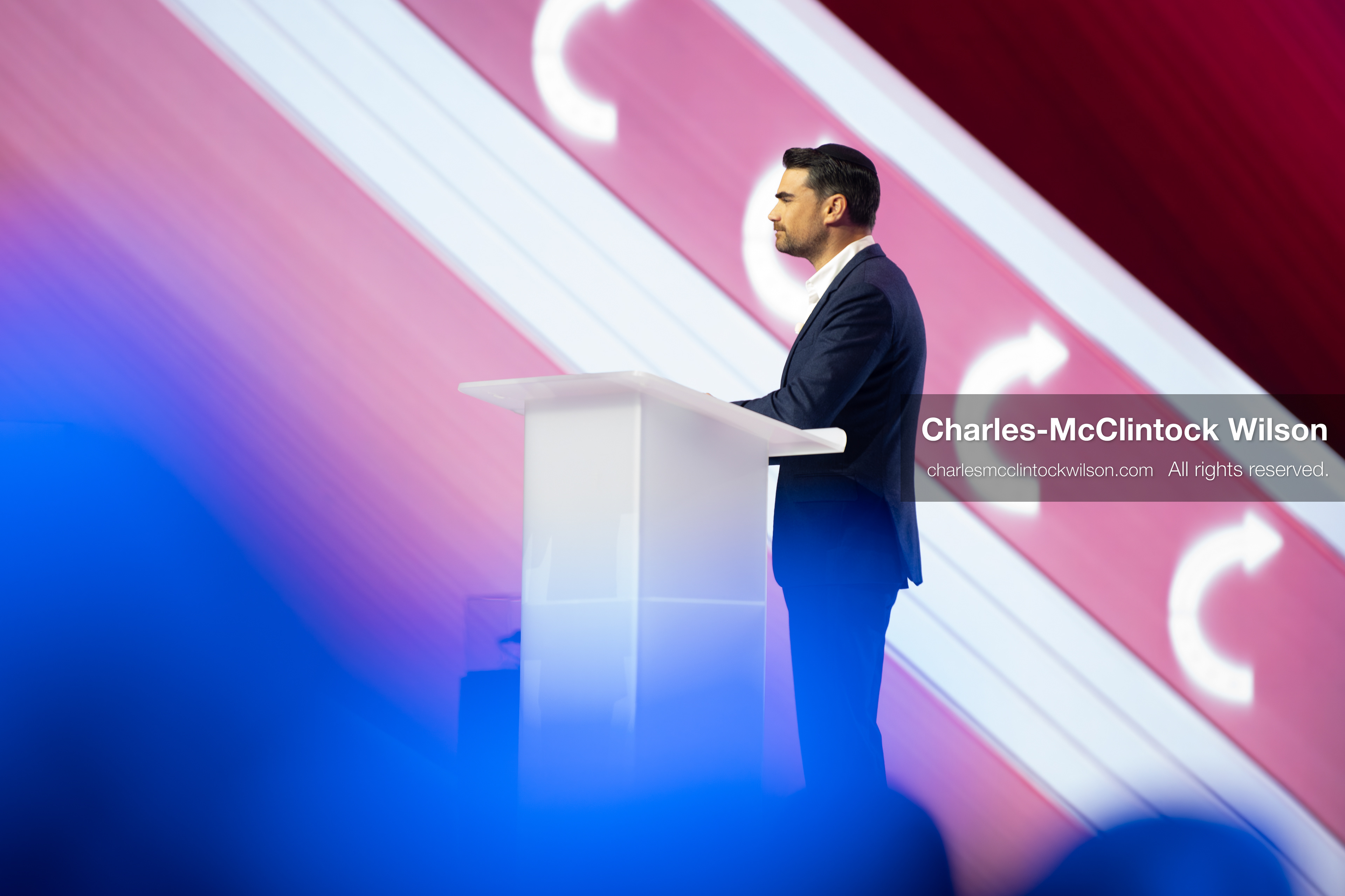December 18, 2025, Phoenix, Arizona, USA: Ben Shapiro speaks during Day One of Turning Point USA’s AmericaFest 2025 at the Phoenix Convention Center in Phoenix, Arizona.   (Credit Image: © Charles‑McClintock Wilson/ZUMA Press Wire)