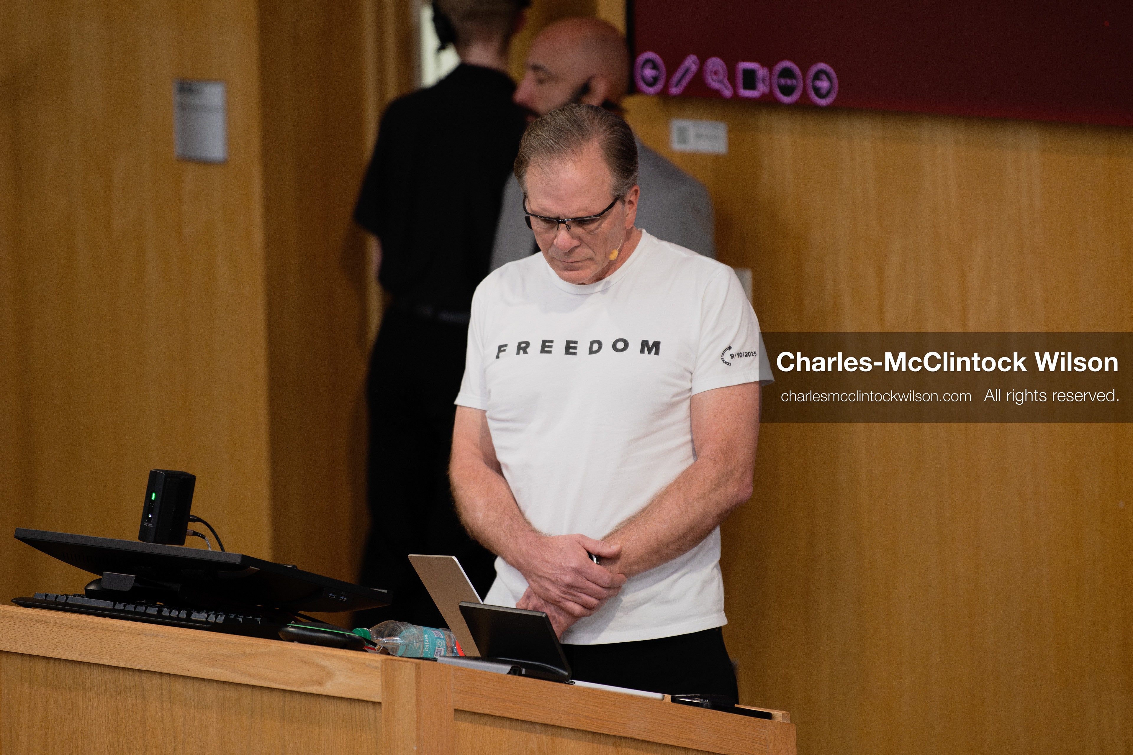 March 26, 2026, Orem, Utah, USA: US author, Christian apologist, and founder of http://CrossExamined.org Frank Turek speaks during a stop on his “Change My Mind” College Tour at Utah Valley University in Orem, Utah. The event, hosted by Ratio Christi, included discussions on faith, philosophy, and the problem of evil. (Credit Image: © Charles-McClintock Wilson/ZUMA Press Wire)