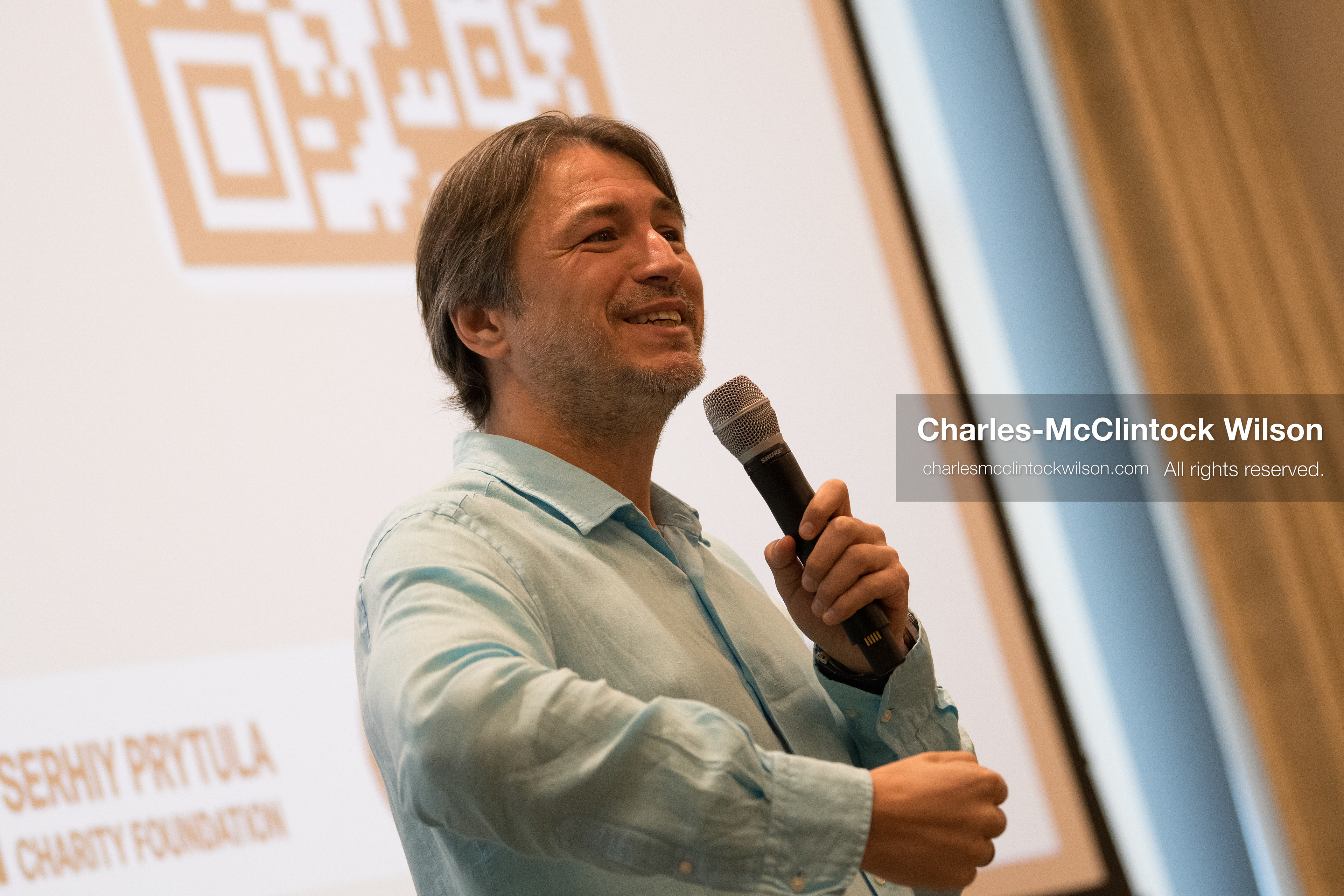  July 23, 2026, Salt Lake City, Utah, USA: Ukrainian activist SERHIY PRYTULA speaks during a community meeting at the Utah State Capitol building in Salt Lake City, Utah, on Thursday, July 23, 2026. The event, titled ''Ukraine in the Fifth Year of the Full-Scale War: An Honest Conversation,'' was hosted by the Prytula Foundation USA to discuss civil defense and ongoing humanitarian aid initiatives. (Credit Image: © Charles-McClintock Wilson/ZUMA Press Wire)