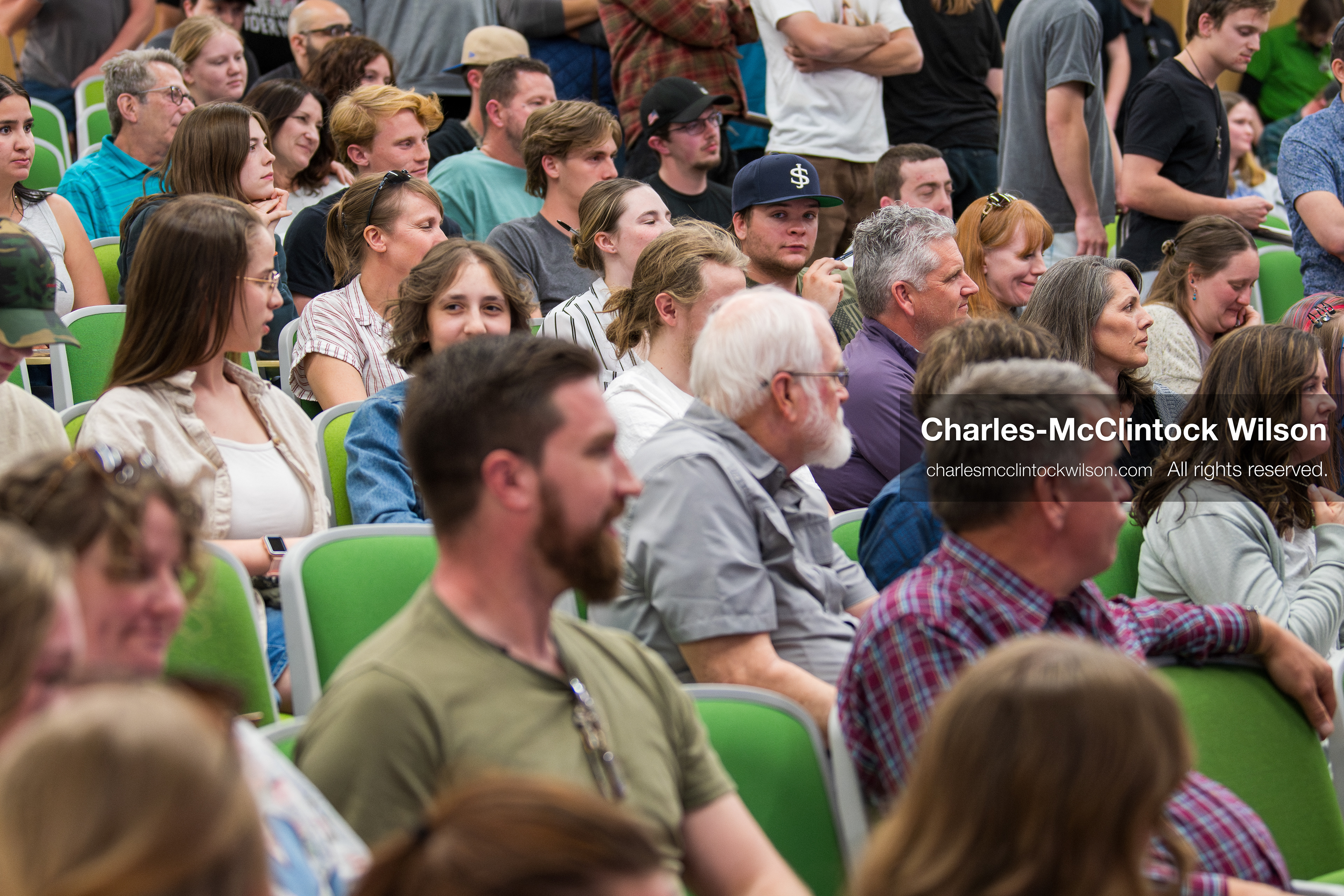March 26, 2026, Orem, Utah, USA: Audience members fill a lecture hall during Frank Turek’s “Change My Mind” College Tour event at Utah Valley University in Orem, Utah. (Credit Image: © Charles McClintock Wilson/ZUMA Press Wire)