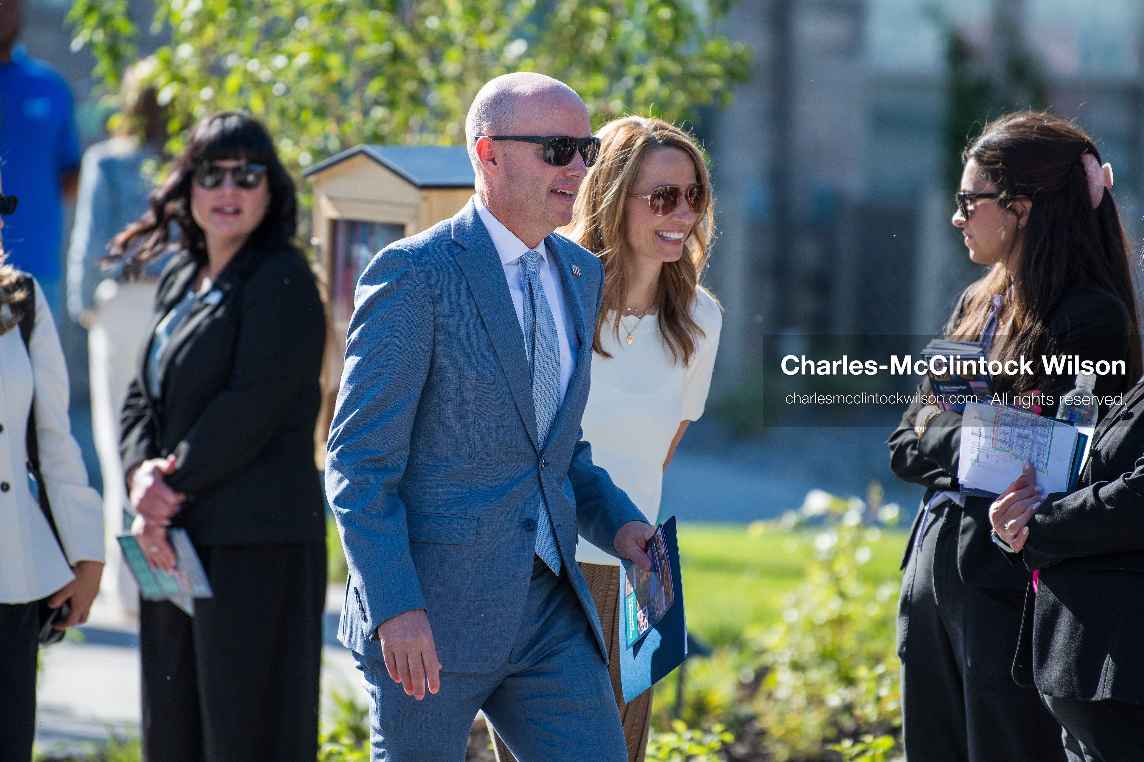May 28, 2026, Lehi, Utah, USA: Utah Governor SPENCER COX and First Lady ABBY COX arrive for the opening of Innovation Park at Holbrook Farms and the Lehi Rippy Literacy Center on May 28, 2026, in Lehi, Utah. (Credit Image: © Charles‑McClintock Wilson/ZUMA Press Wire)