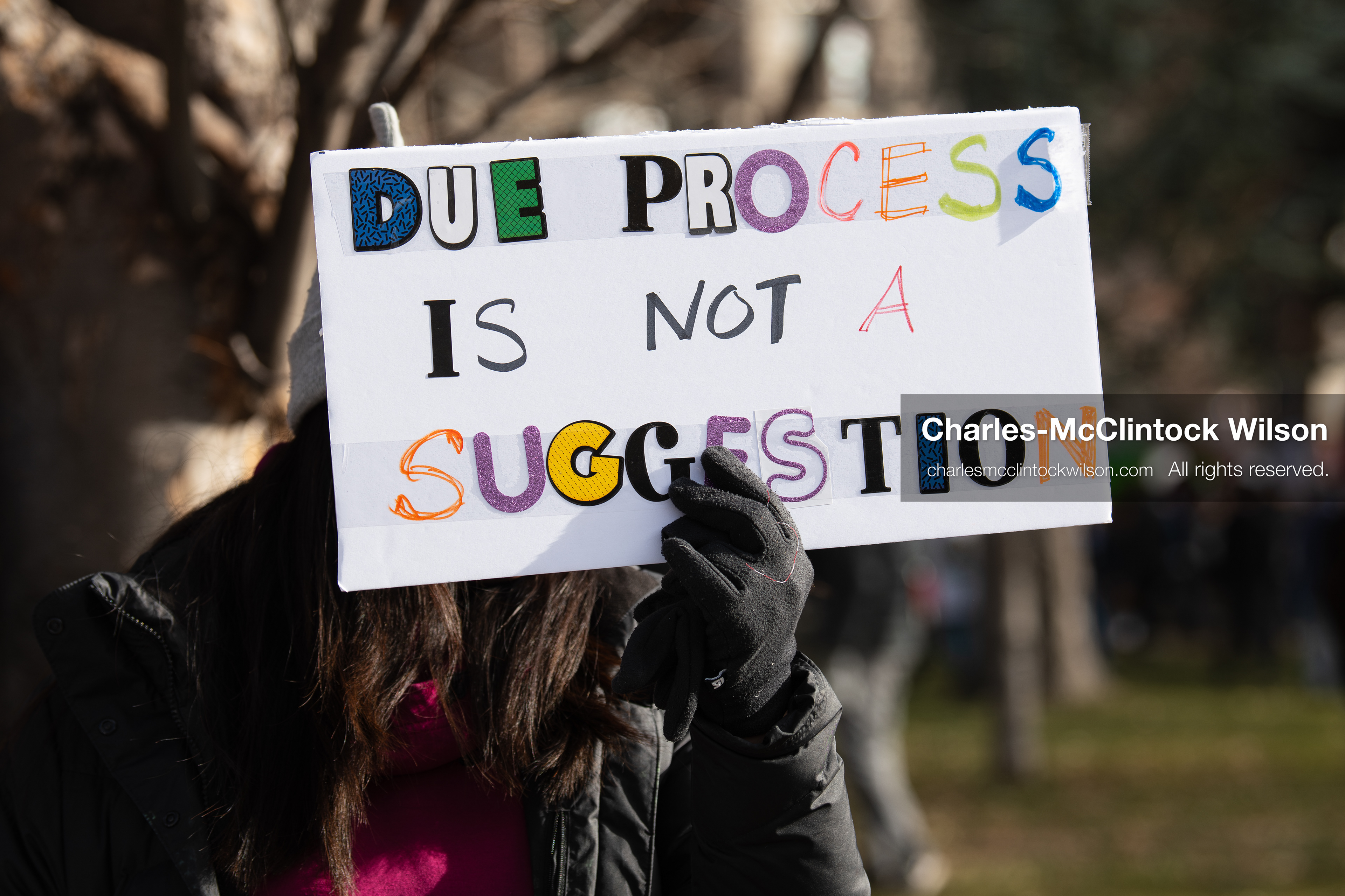 January 30, 2026, Salt Lake City, Utah, USA: A demonstrator holds a sign during an anti‑ICE protest in Salt Lake City, part of a nationwide response to immigration enforcement policies. (Credit Image: © Charles‑McClintock Wilson/ZUMA Press Wire)