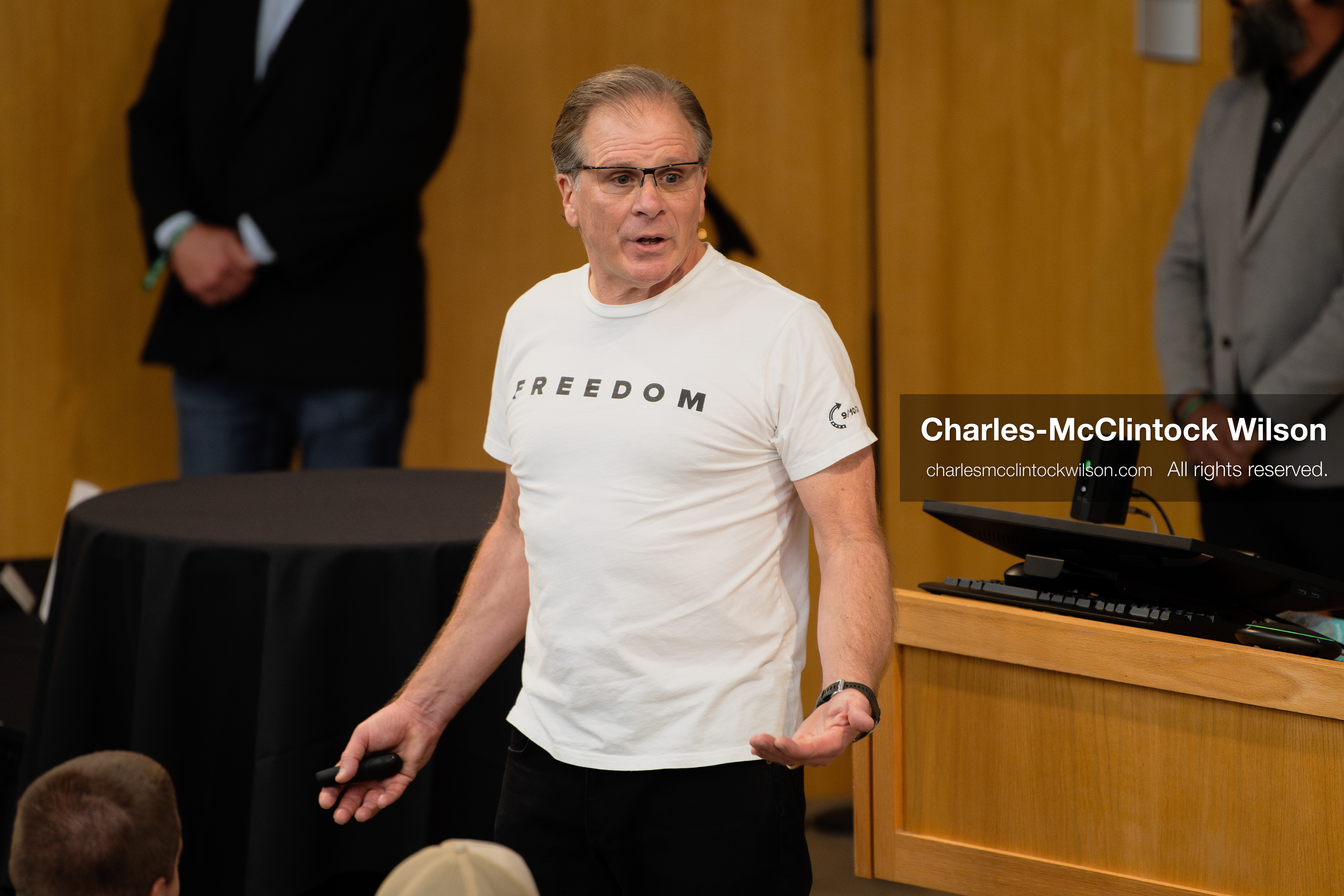 March 26, 2026, Orem, Utah, USA: US author, Christian apologist, and founder of http://CrossExamined.org Frank Turek speaks during a stop on his “Change My Mind” College Tour at Utah Valley University in Orem, Utah. The event, hosted by Ratio Christi, included discussions on faith, philosophy, and the problem of evil. (Credit Image: © Charles-McClintock Wilson/ZUMA Press Wire)