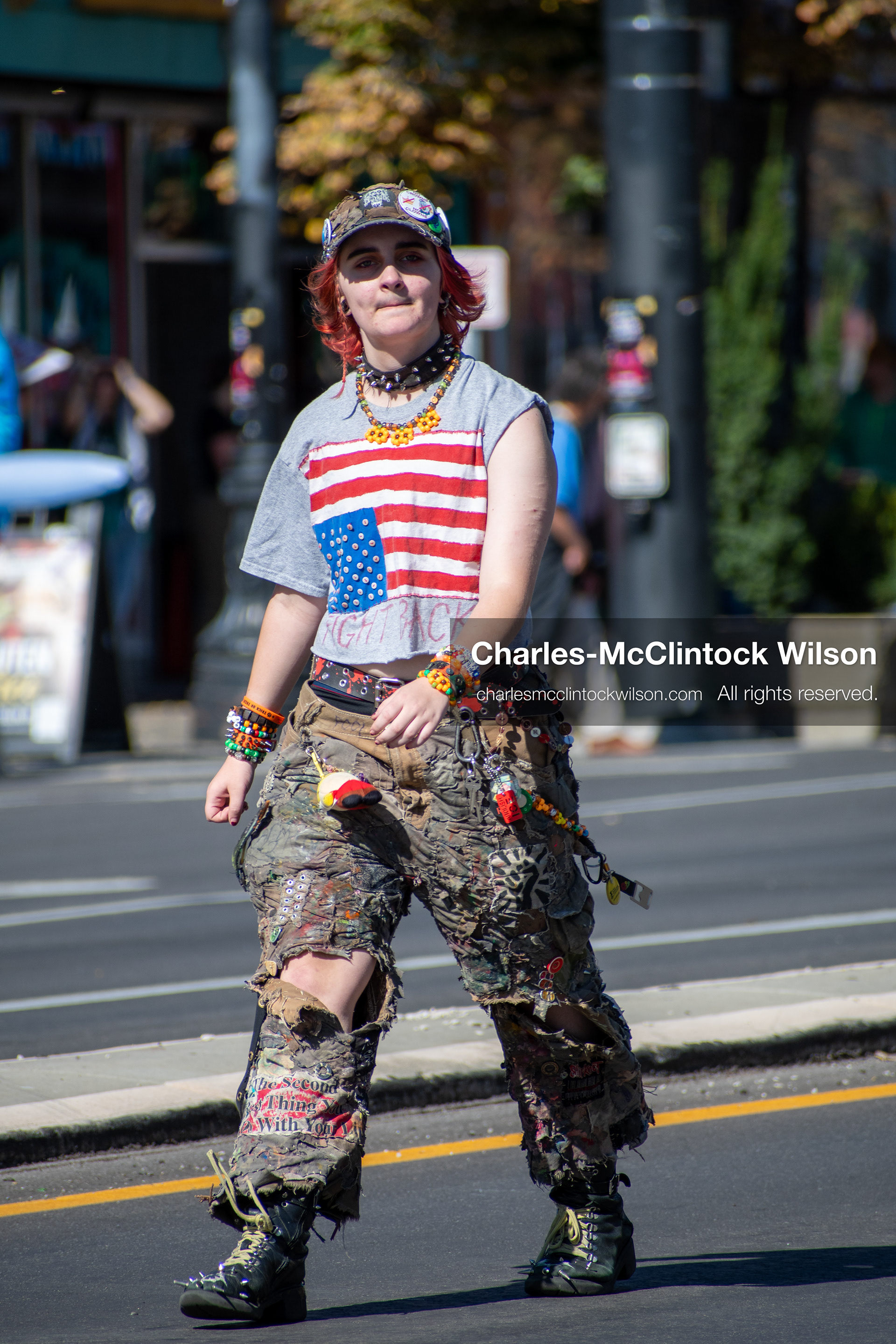 October 18, 2025, Salt Lake City, Utah, USA: A demonstrator walks in expressive attire during a "No Kings" protest in Salt Lake City, Utah. The protest was part of a nationwide mobilization.
