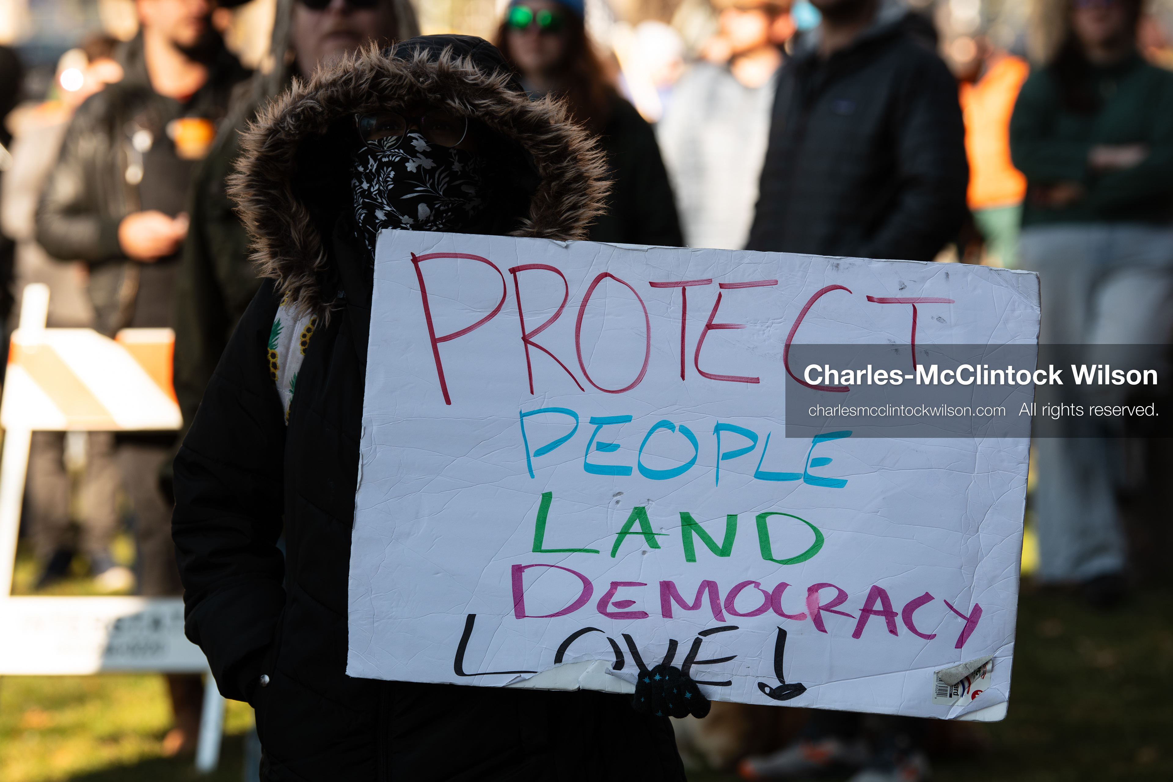 January 10, 2026, Salt Lake City, Utah, USA: A protester holds a sign during the ICE Out for Good protest in Salt Lake City, Utah, on January 10, 2026, a demonstration against ICE and calling for justice for Renee Nicole Good. (Credit Image: © Charles-McClintock Wilson/ZUMA Press Wire)