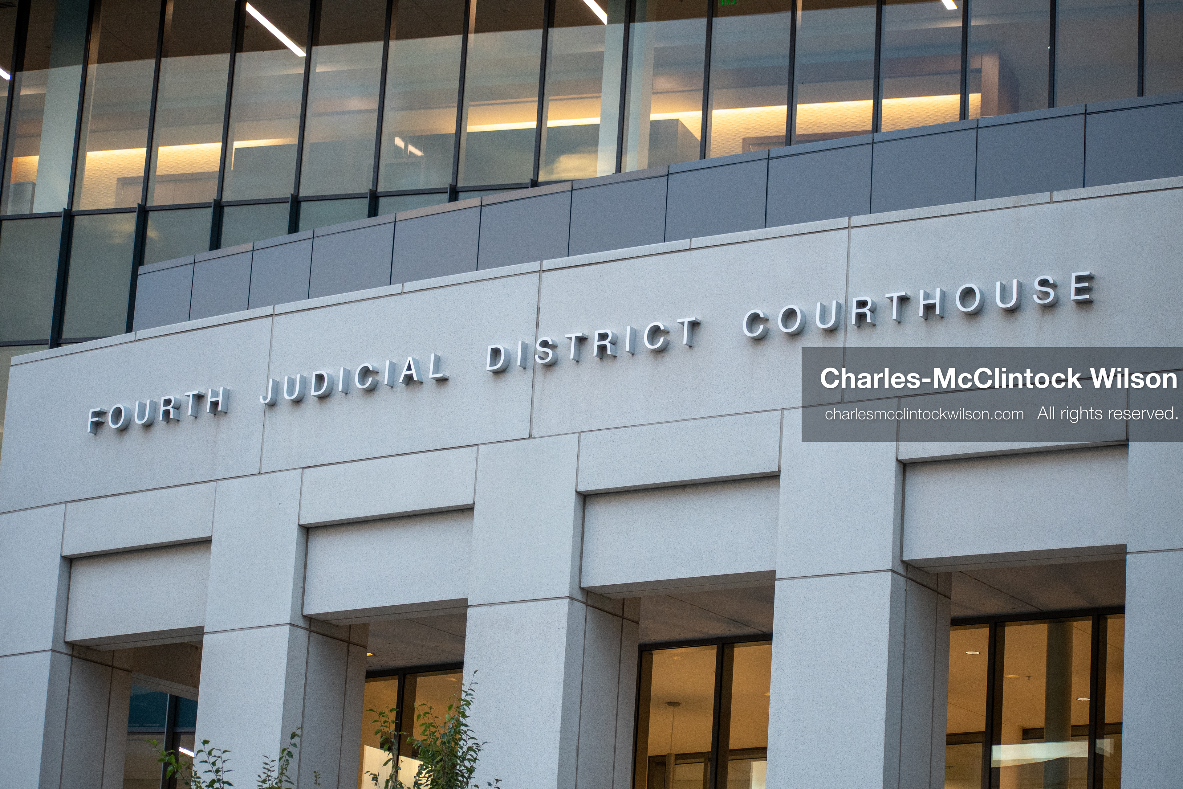 SEPTEMBER 29, 2025 — PROVO, UTAH, USA: The Fourth Judicial District Courthouse is seen in Provo during a waiver hearing for Tyler Robinson. Robinson, charged with aggravated murder in the September 10 shooting death of conservative activist Charlie Kirk at Utah Valley University, appeared virtually for the proceedings. Law enforcement maintained a visible presence as the hearing unfolded inside. (Credit Image: © Charles‑McClintock Wilson / ZUMA Press Wire)