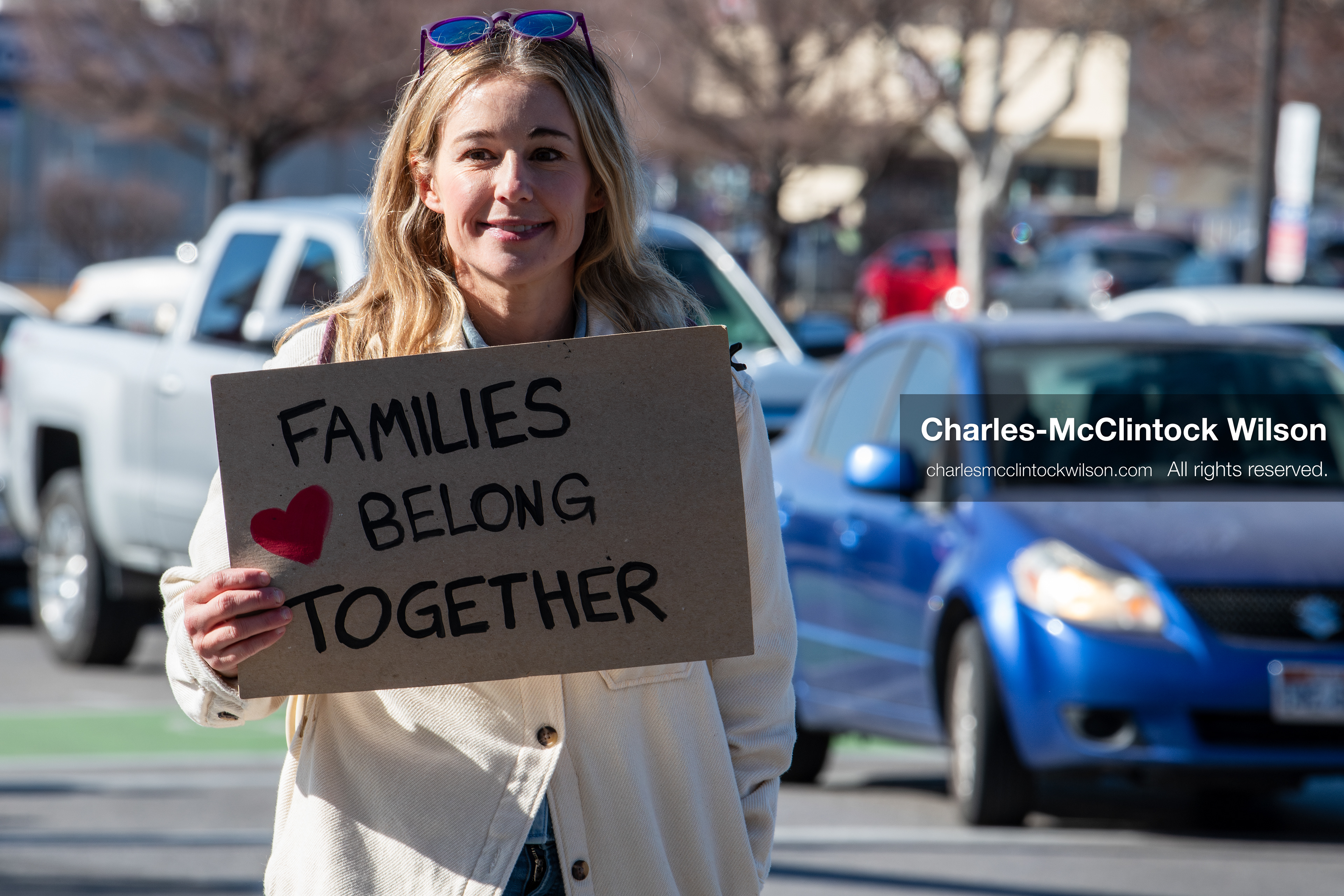 February 5, 2026, Provo, Utah, USA: Environmentalist, skier, and mountaineer CAROLINE GLEICH participates in a protest near Brigham Young University in Provo opposing the presence of US Customs and Border Protection recruiters at a career fair held on the BYU campus. (Credit Image: © Charles McClintock Wilson/ZUMA Press Wire)