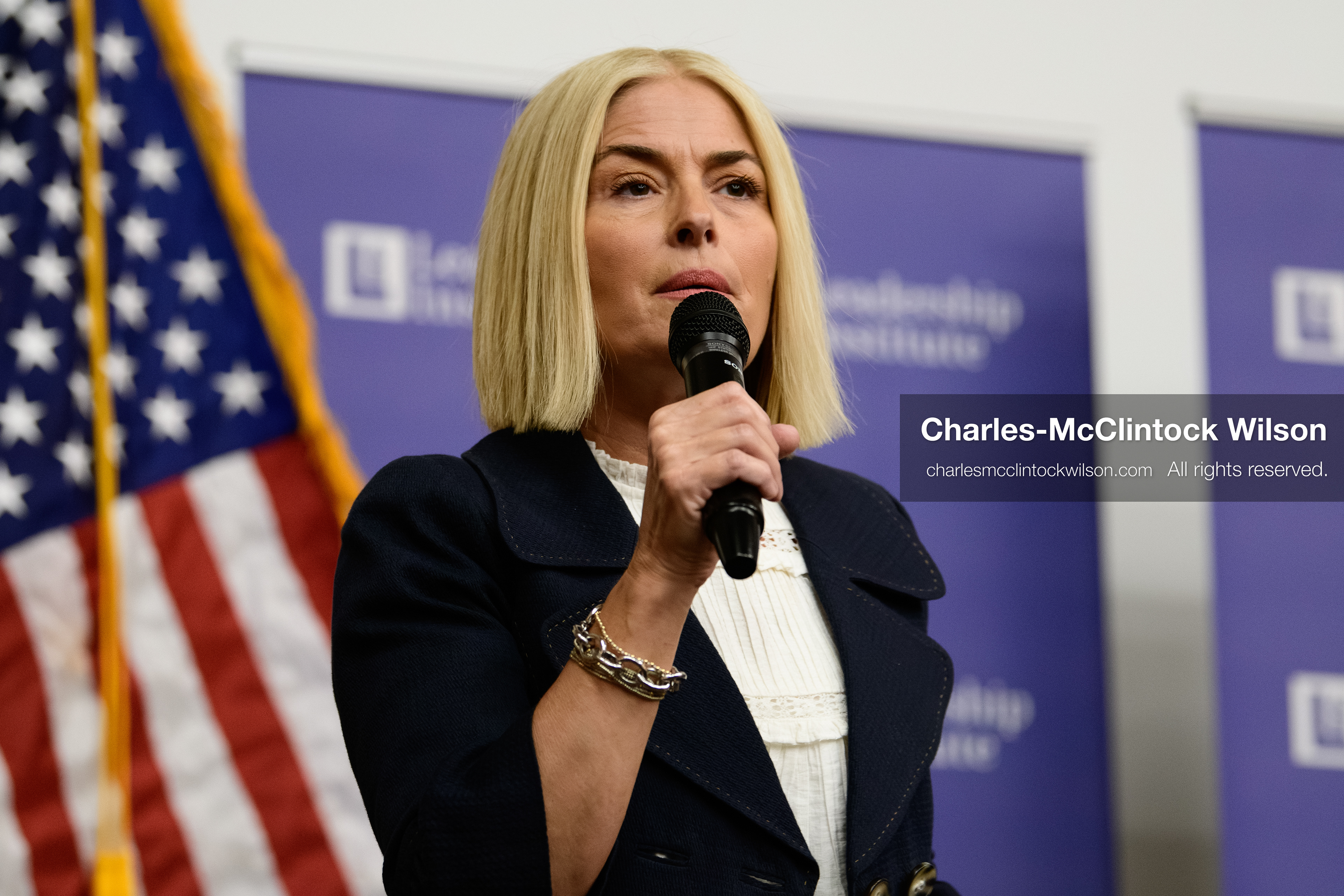 April 10, 2026, Salt Lake City, Utah, USA: Political advisor and conservative activist Carolyn Phippen, who serves as president of the Women’s Republican Club of Salt Lake, speaks during a “Learing Tour” event headlined by YouTuber Nick Shirley and organized by the Utah Federation of College Republicans at the University of Utah. (Credit Image: © Charles-McClintock Wilson/ZUMA Press Wire)