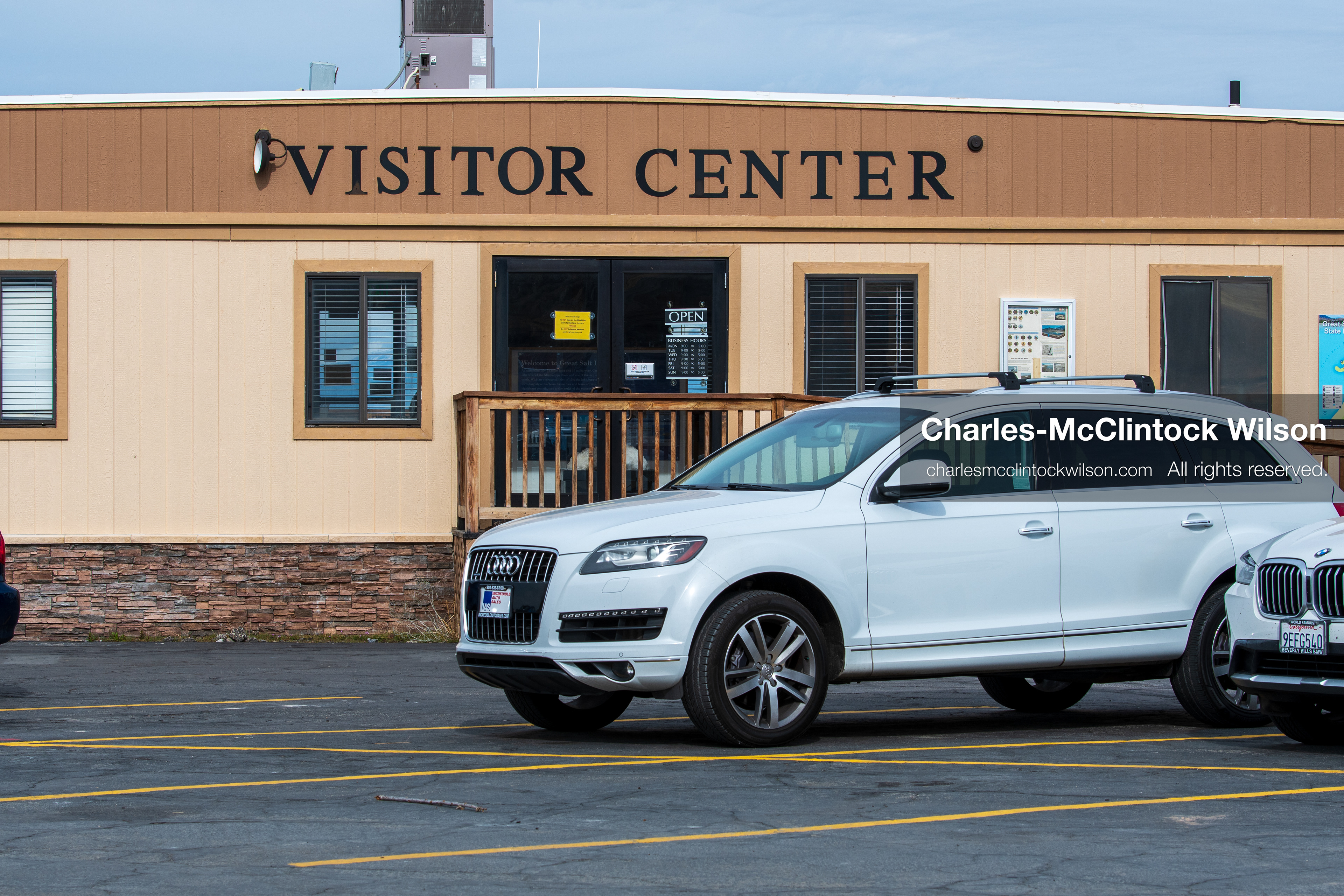 March 1, 2026, Great Salt Lake, Utah, USA: A visitor center is seen at the Great Salt Lake as the region continues to experience historically low water levels. Reports from state officials and the Great Salt Lake Strike Team state that the lake remains in a serious adverse‑effects range, with elevations among the lowest recorded in more than one hundred years. The lake has drawn increased public attention as lawmakers consider large‑scale water projects and long‑term plans to address declining conditions. (Credit Image: © Charles‑McClintock Wilson/ZUMA Press Wire)