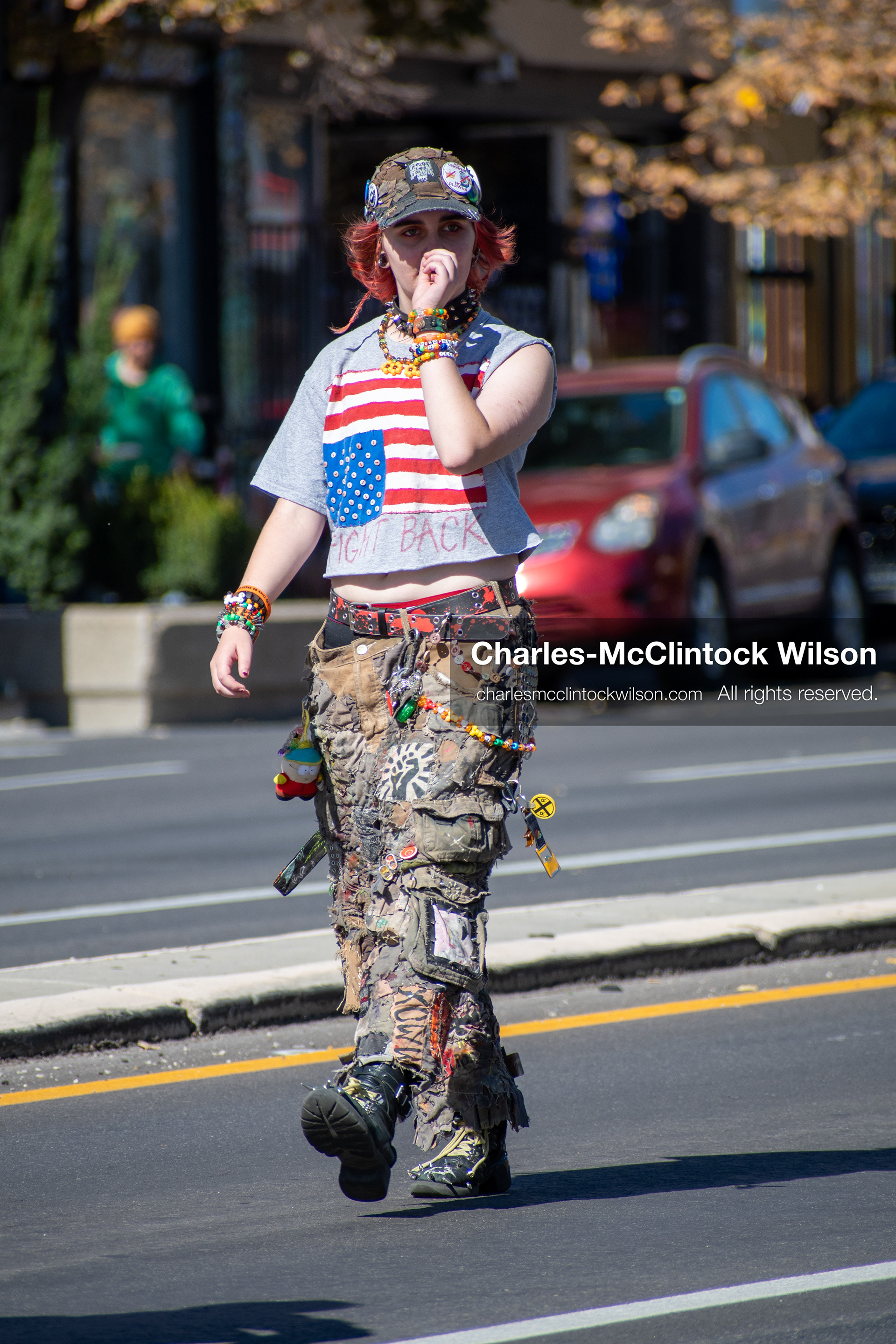 October 18, 2025, Salt Lake City, Utah, USA: A demonstrator walks in expressive attire during a "No Kings" protest in Salt Lake City, Utah. The protest was part of a nationwide mobilization.
