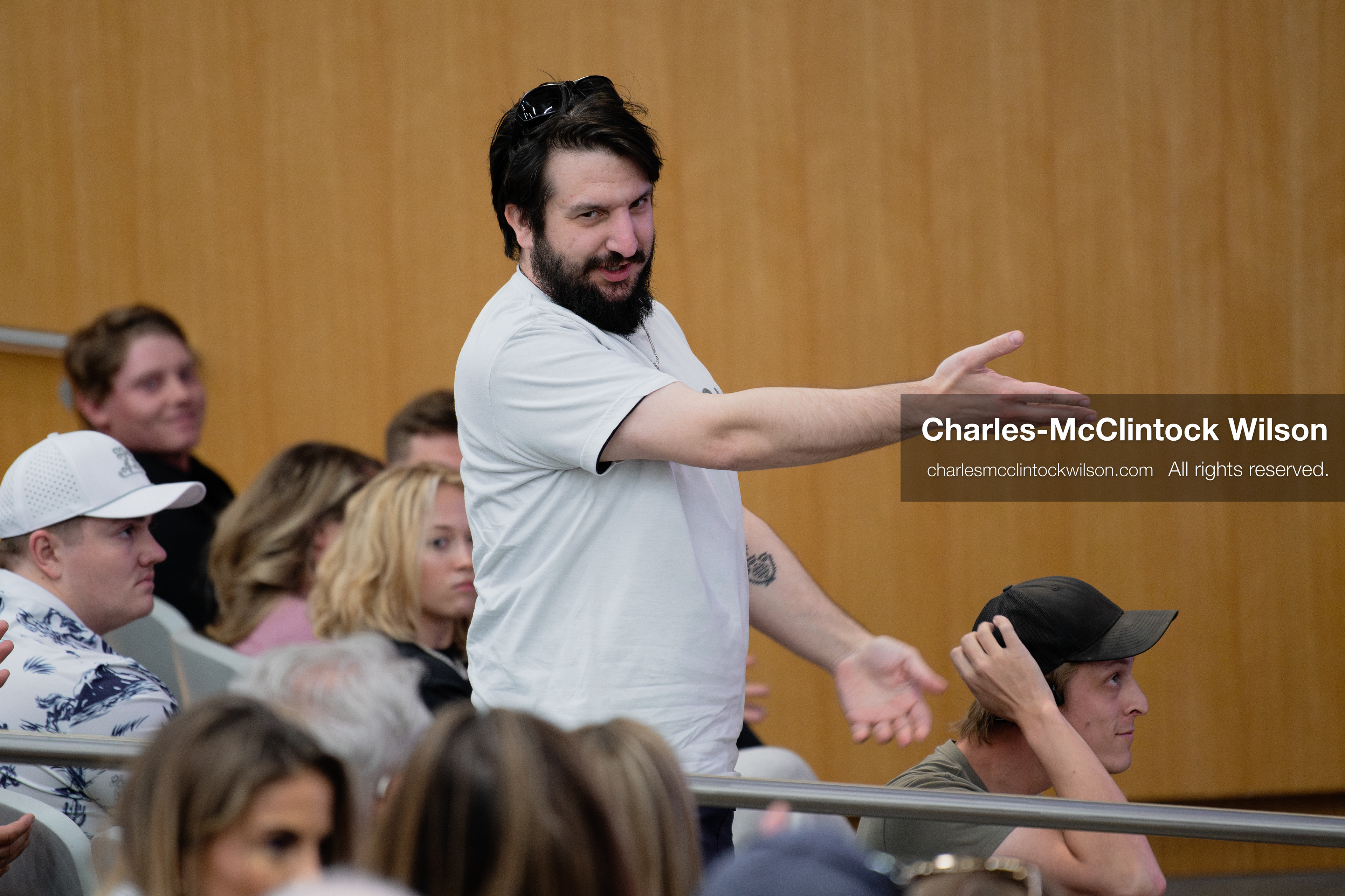 March 26, 2026, Orem, Utah, USA: Ridvan Aydemir, known online as “Apostate Prophet,” gestures while speaking during Frank Turek’s “Change My Mind” College Tour event at Utah Valley University in Orem, Utah. (Credit Image: © Charles-McClintock Wilson/ZUMA Press Wire)