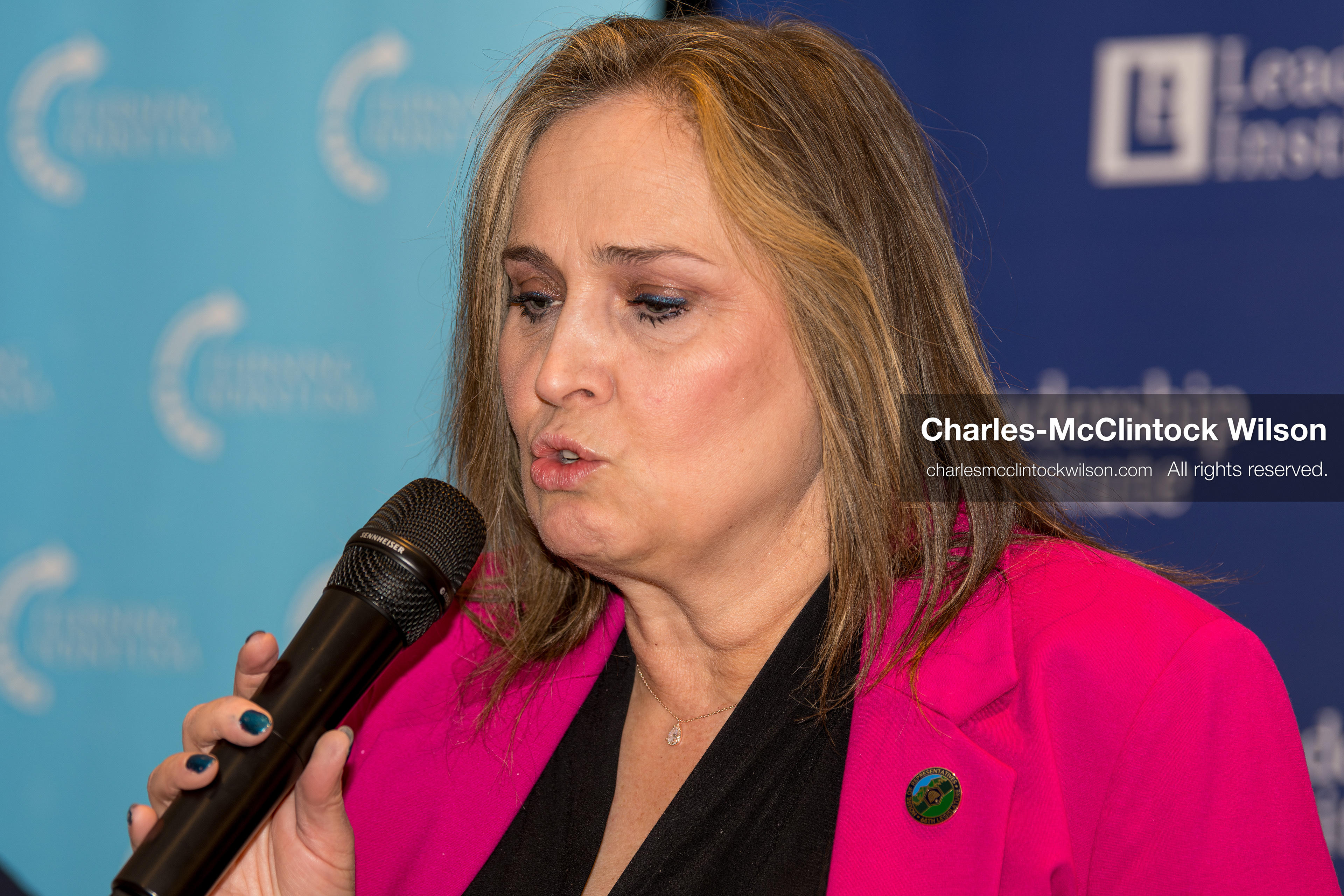 February 19, 2026, Provo, Utah, USA: Utah State Representative LISA SHEPHERD speaks during an event organized by the Turning Point USA chapter at Brigham Young University at The Belvedere Provo in Provo, Utah. (Credit Image: © Charles McClintock Wilson/ZUMA Press Wire)