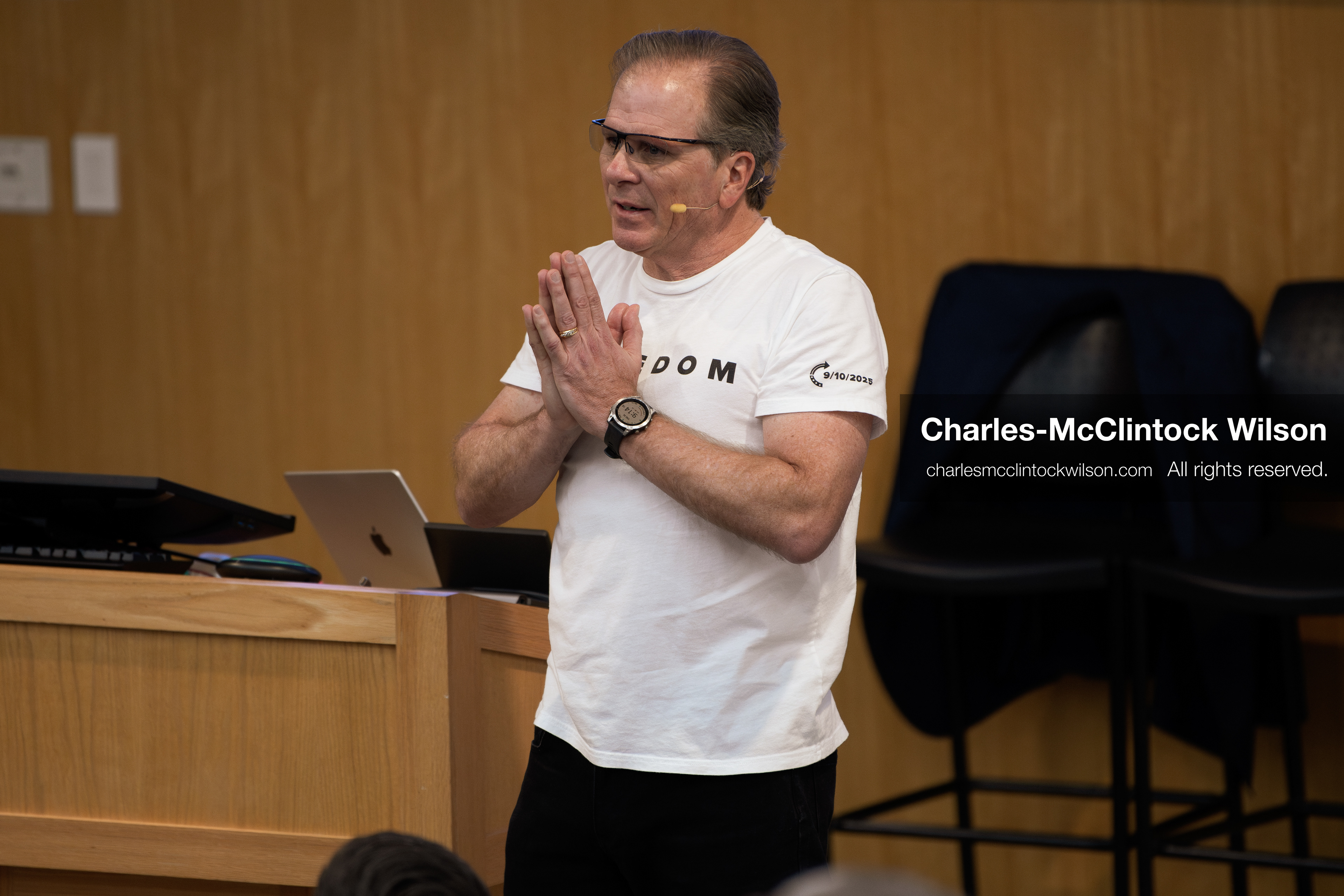 March 26, 2026, Orem, Utah, USA: US author, Christian apologist, and founder of http://CrossExamined.org Frank Turek speaks during a stop on his “Change My Mind” College Tour at Utah Valley University in Orem, Utah. The event, hosted by Ratio Christi, included discussions on faith, philosophy, and the problem of evil. (Credit Image: © Charles-McClintock Wilson/ZUMA Press Wire)