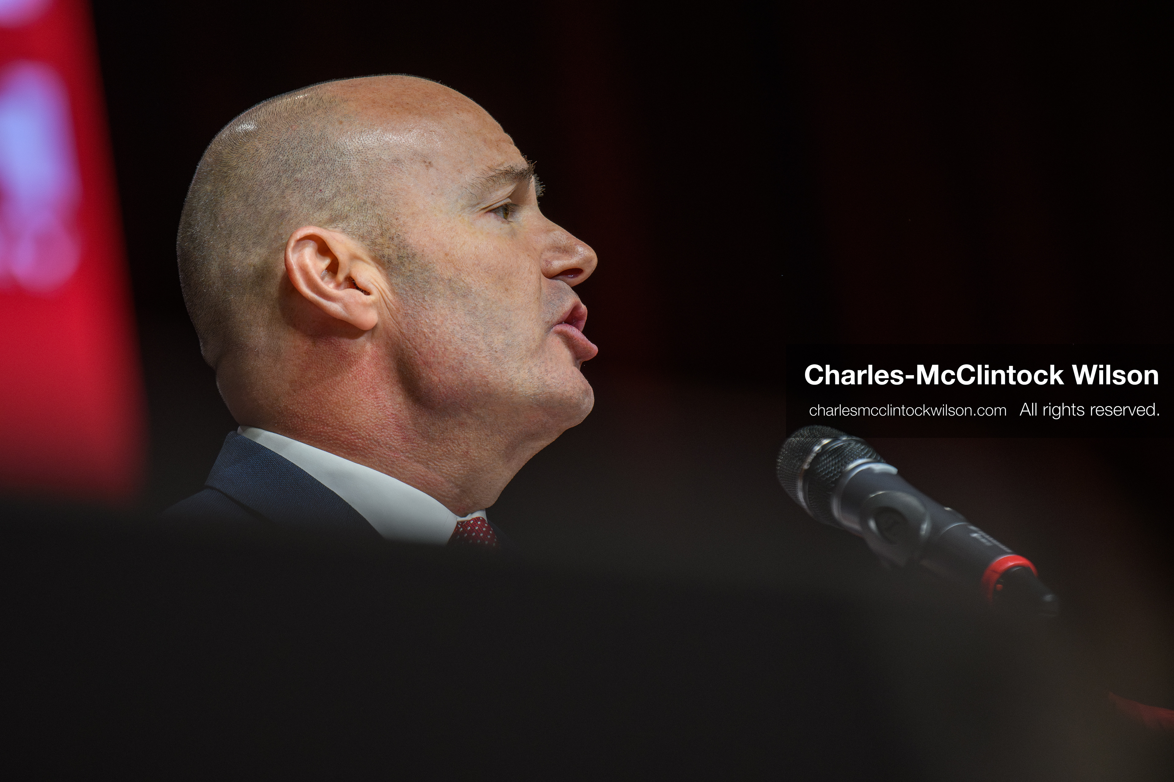 April 25, 2026, Orem, Utah, USA: U.S. Sen. MIKE LEE (R‑UT) speaks during the 2026 Utah Republican State Nominating Convention at the UCCU Center on the campus of Utah Valley University in Orem. (Credit Image: © Charles-McClintock Wilson/ZUMA Press Wire)