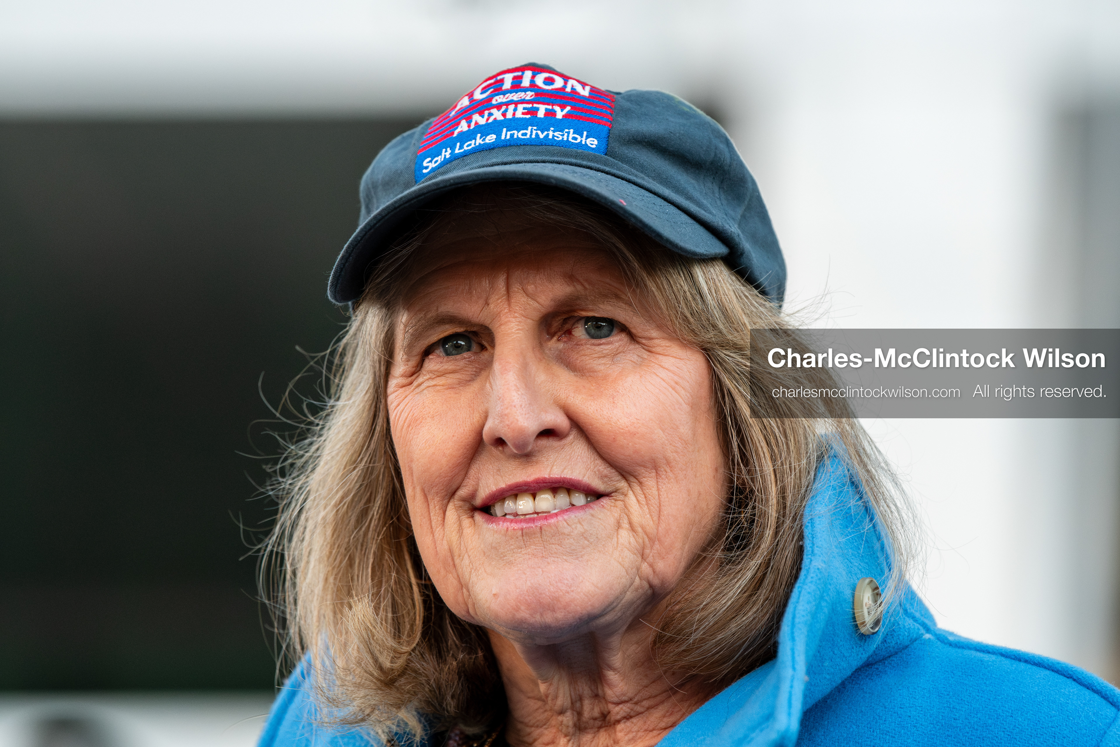 January 5, 2026, Salt Lake City, Utah, USA: Sarah Buck, leader of Salt Lake Indivisible, speaks during an emergency rally outside the Wallace Federal Building in Salt Lake City, Utah. The protest was part of a nationwide mobilization demanding congressional limits on presidential war powers following recent US military actions in Venezuela involving the government of Nicolas Maduro. Organizers urged constituents to gather at the offices of Utah US senators Mike Lee and John Curtis to vote to check the presidents war powers and emphasized that a large crowd sends a louder message. (Credit Image: (c) Charles‑McClintock Wilson/ZUMA Press Wire)