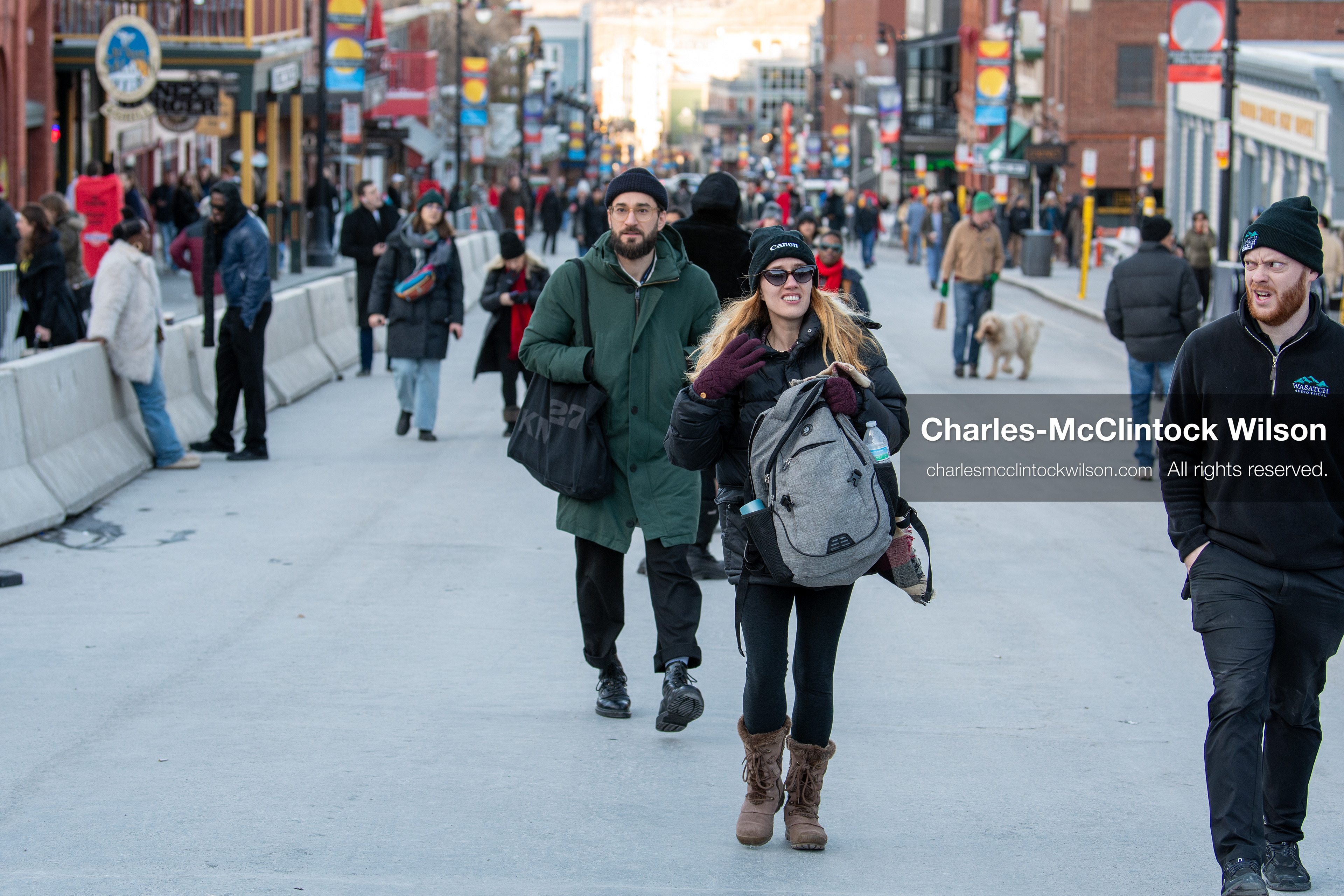  January 26, 2026, Park City, Utah, USA: Pedestrians walk along Main Street during the 2026 Sundance Film Festival in Park City, Utah, on Monday, Jan. 26, 2026. (Credit Image: © Charles McClintock Wilson/ZUMA Press Wire)