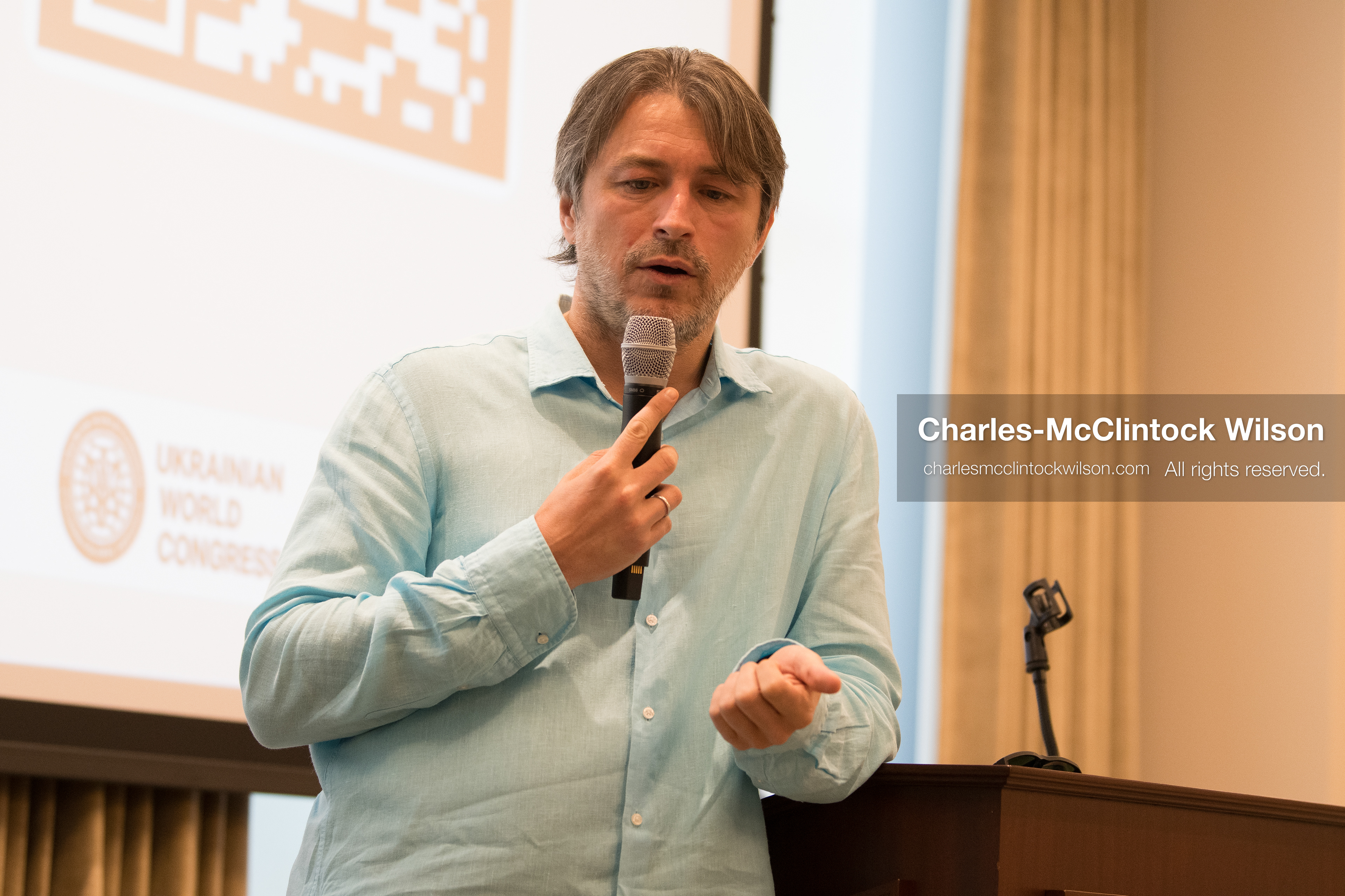  July 23, 2026, Salt Lake City, Utah, USA: Ukrainian activist SERHIY PRYTULA speaks during a community meeting at the Utah State Capitol building in Salt Lake City, Utah, on Thursday, July 23, 2026. The event, titled ''Ukraine in the Fifth Year of the Full-Scale War: An Honest Conversation,'' was hosted by the Prytula Foundation USA to discuss civil defense and ongoing humanitarian aid initiatives. (Credit Image: © Charles-McClintock Wilson/ZUMA Press Wire)