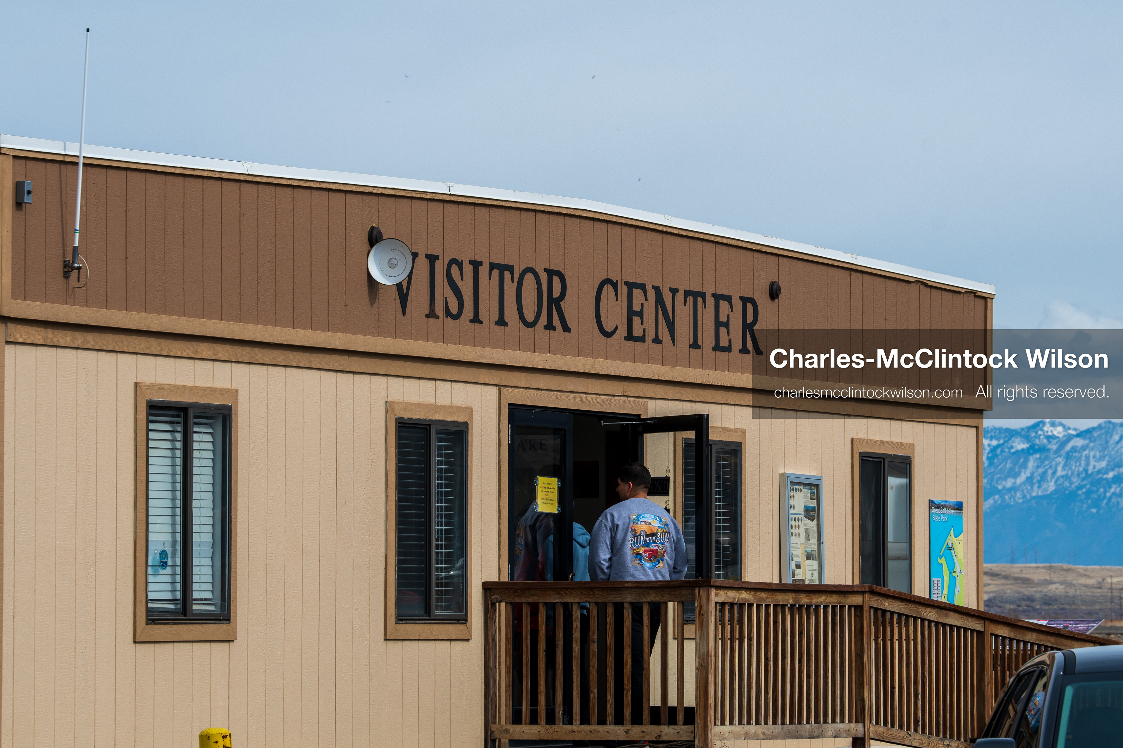 March 1, 2026, Great Salt Lake, Utah, USA: A visitor center is seen at the Great Salt Lake as the region continues to experience historically low water levels. Reports from state officials and the Great Salt Lake Strike Team state that the lake remains in a serious adverse‑effects range, with elevations among the lowest recorded in more than one hundred years. The lake has drawn increased public attention as lawmakers consider large‑scale water projects and long‑term plans to address declining conditions. (Credit Image: © Charles‑McClintock Wilson/ZUMA Press Wire)