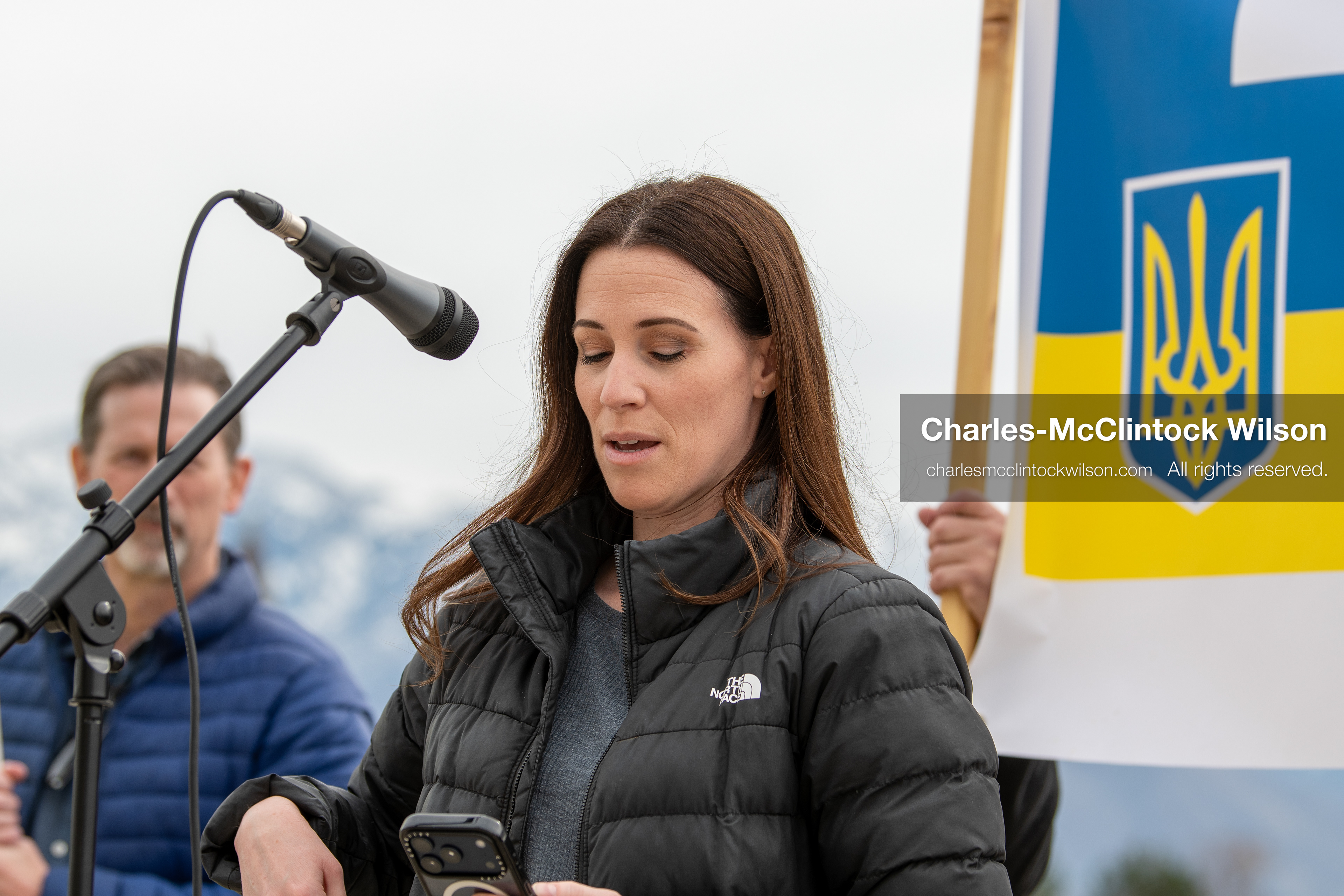 February 28, 2026, Salt Lake City, Utah, USA: STEPHANIE PITCHER, Utah state senator and a Democrat from Utah, speaks during the Stand With Ukraine rally at the Utah State Capitol. The event marked the four year anniversary of the full scale Russian invasion of Ukraine and brought community members together in support of Ukrainians and local humanitarian efforts. (Credit Image: © Charles McClintock Wilson/ZUMA Press Wire)