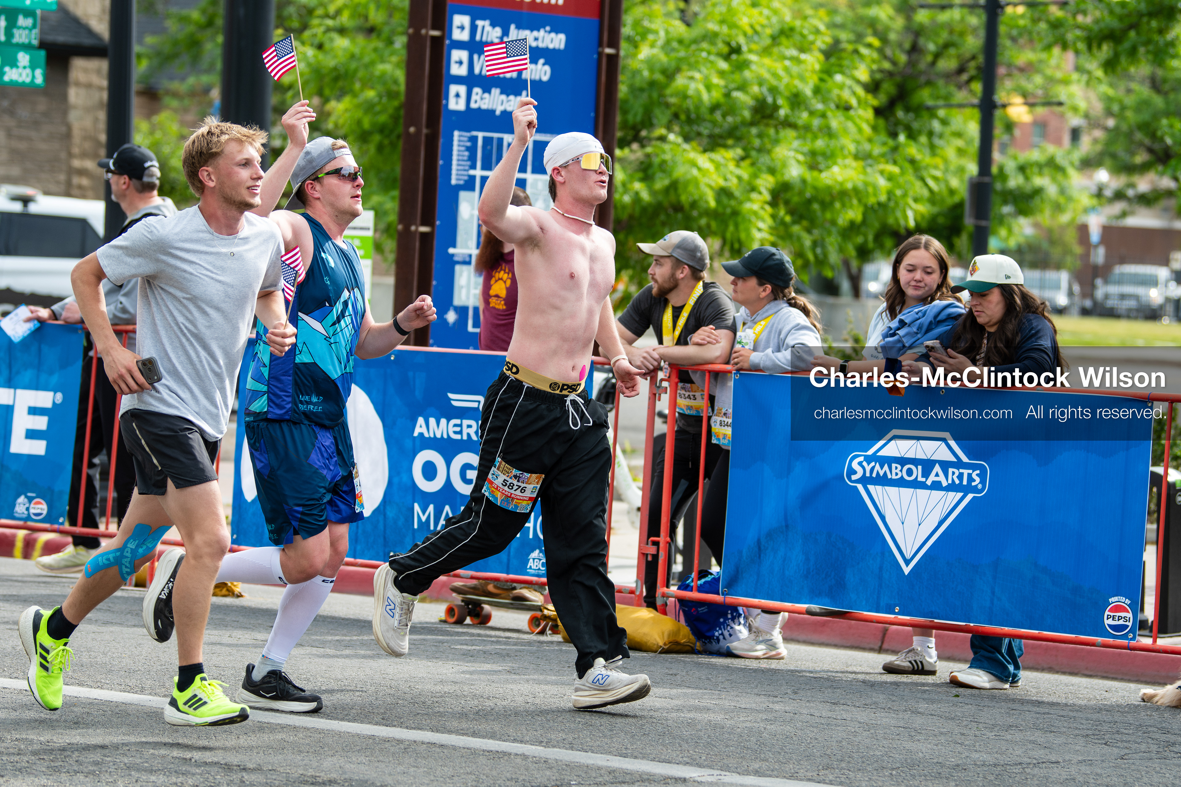 May 16, 2026, Ogden, Utah, USA: Runners make their way along the course during the 25th Annual America First Ogden Marathon in Ogden, Utah, on Saturday, May 16, 2026. The event drew thousands of participants and spectators for the milestone 25th running of the marathon. (Credit Image: © Charles-McClintock Wilson/ZUMA Press Wire)